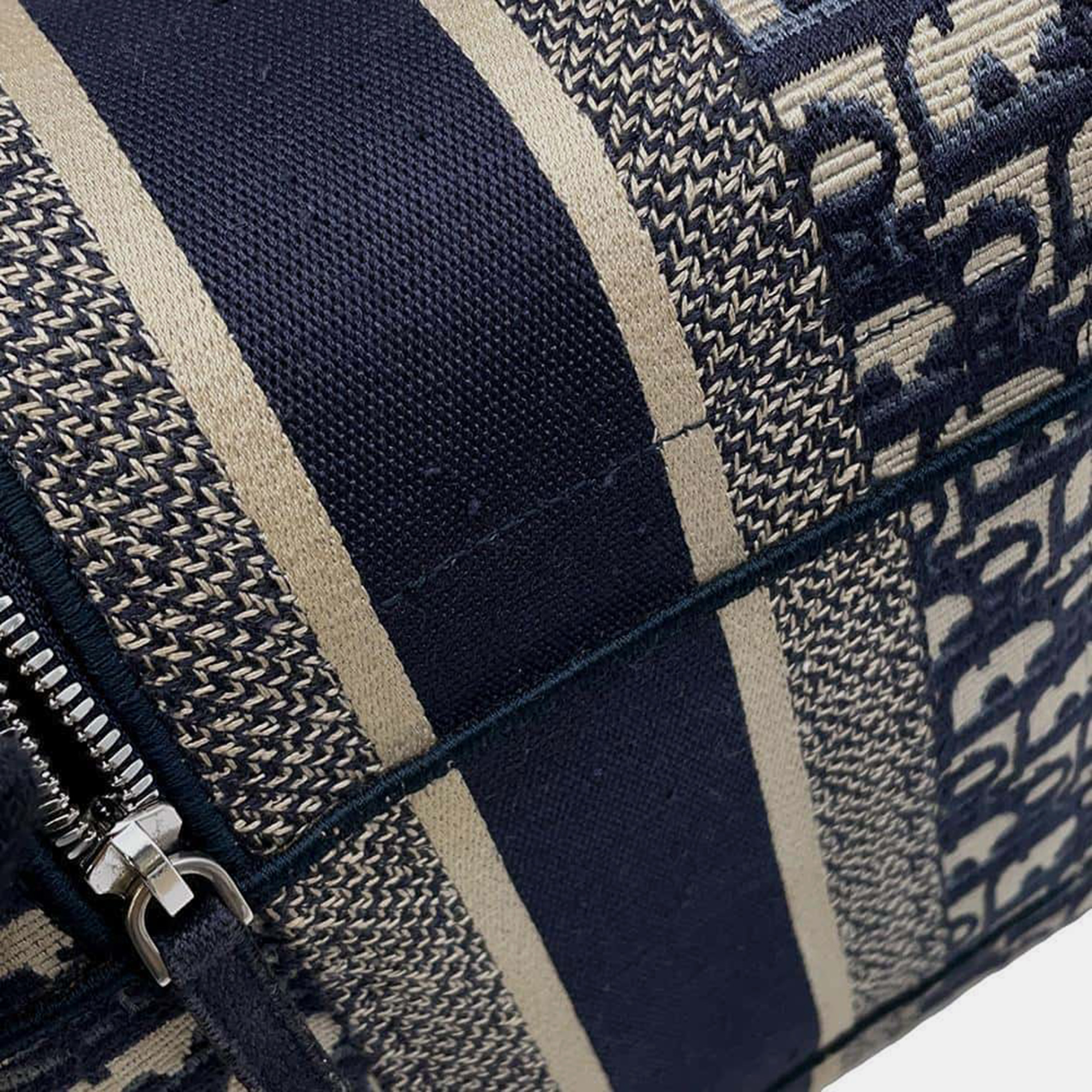 Dior Navy Canvas Travel Oblique Vanity Bag