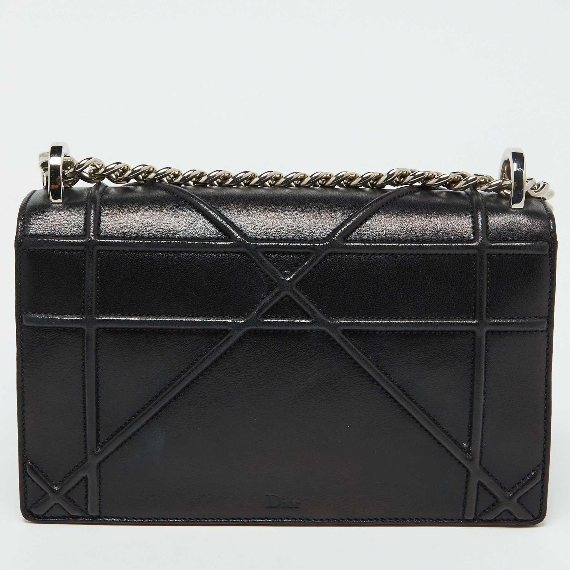 Dior Black Leather Small Diorama Flap Shoulder Bag