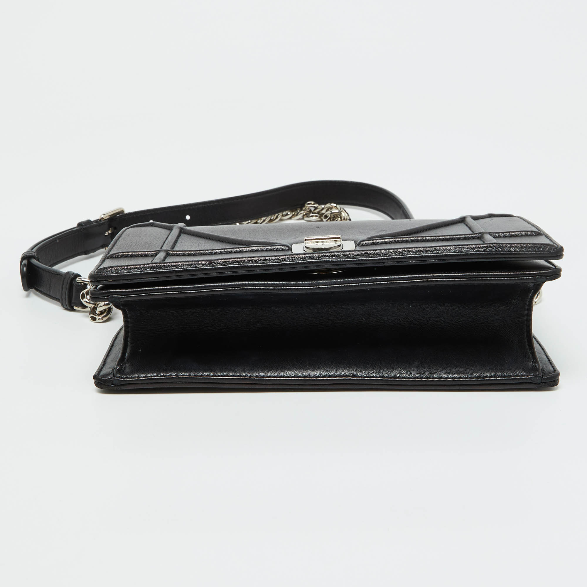 Dior Black Leather Small Diorama Flap Shoulder Bag