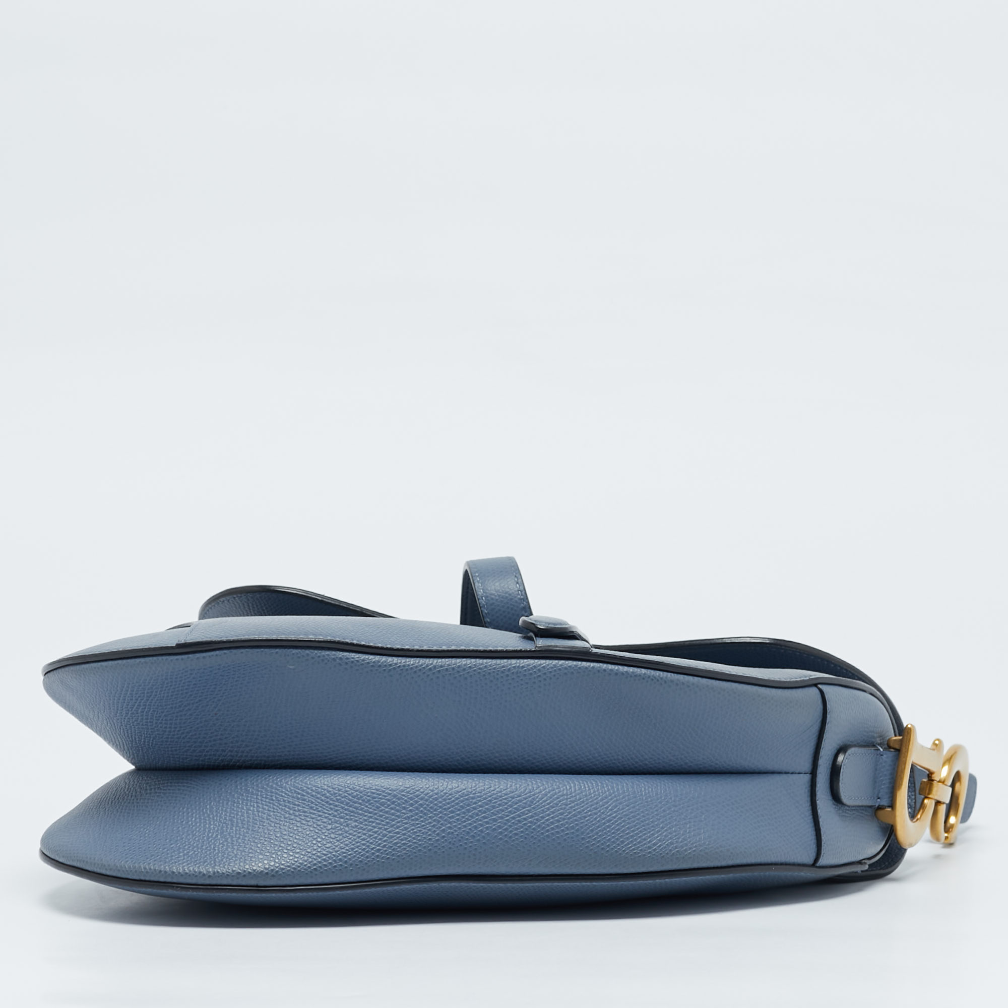 Dior Blue Leather Saddle Bag