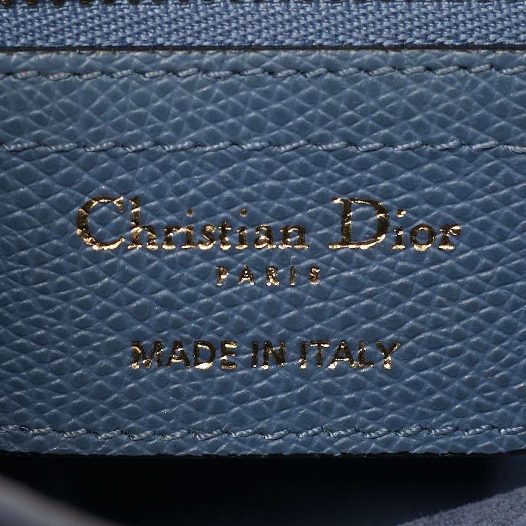 Dior Blue Leather Saddle Bag