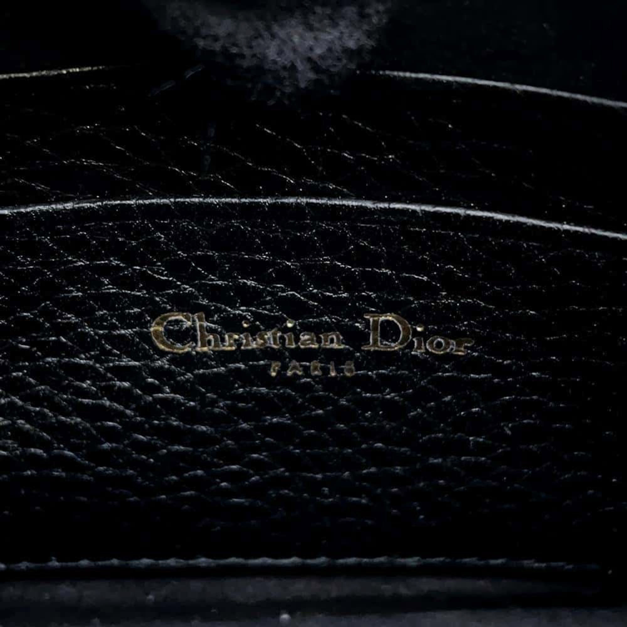 Dior Black Leather Addict Clutch Bag