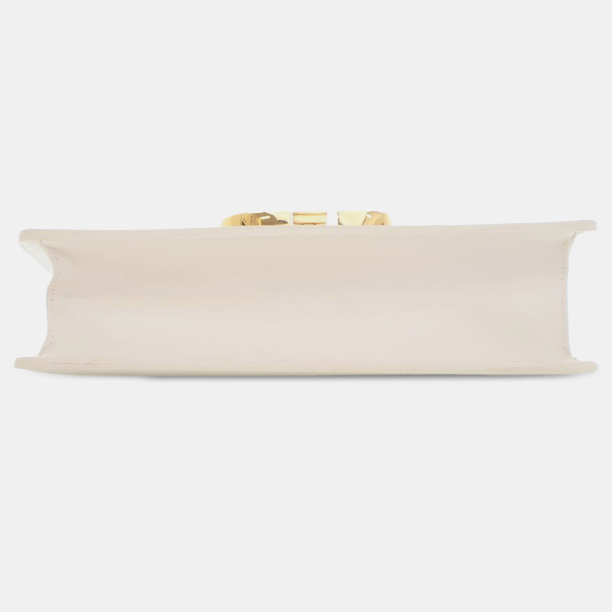 Dior White Calf Leather 30 Montaigne Flap Bag