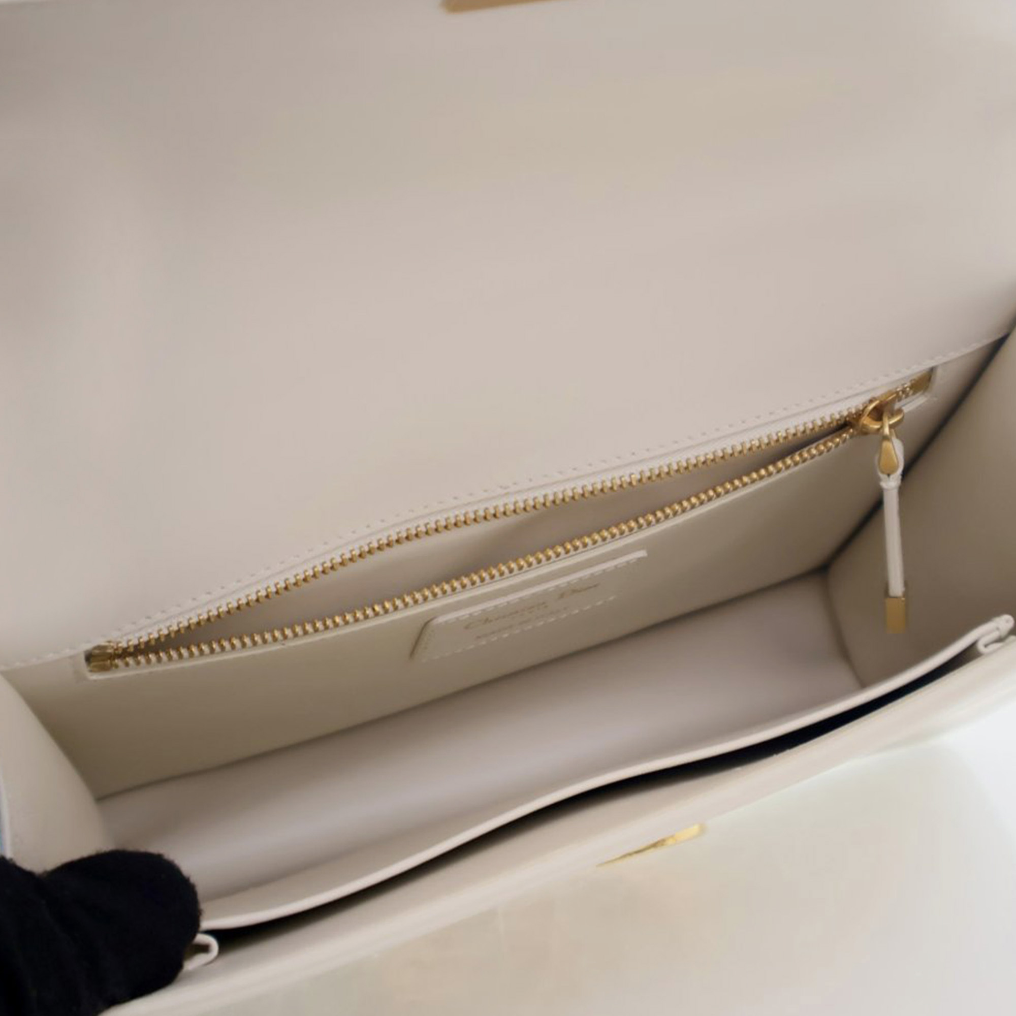 Dior White Calf Leather 30 Montaigne Flap Bag