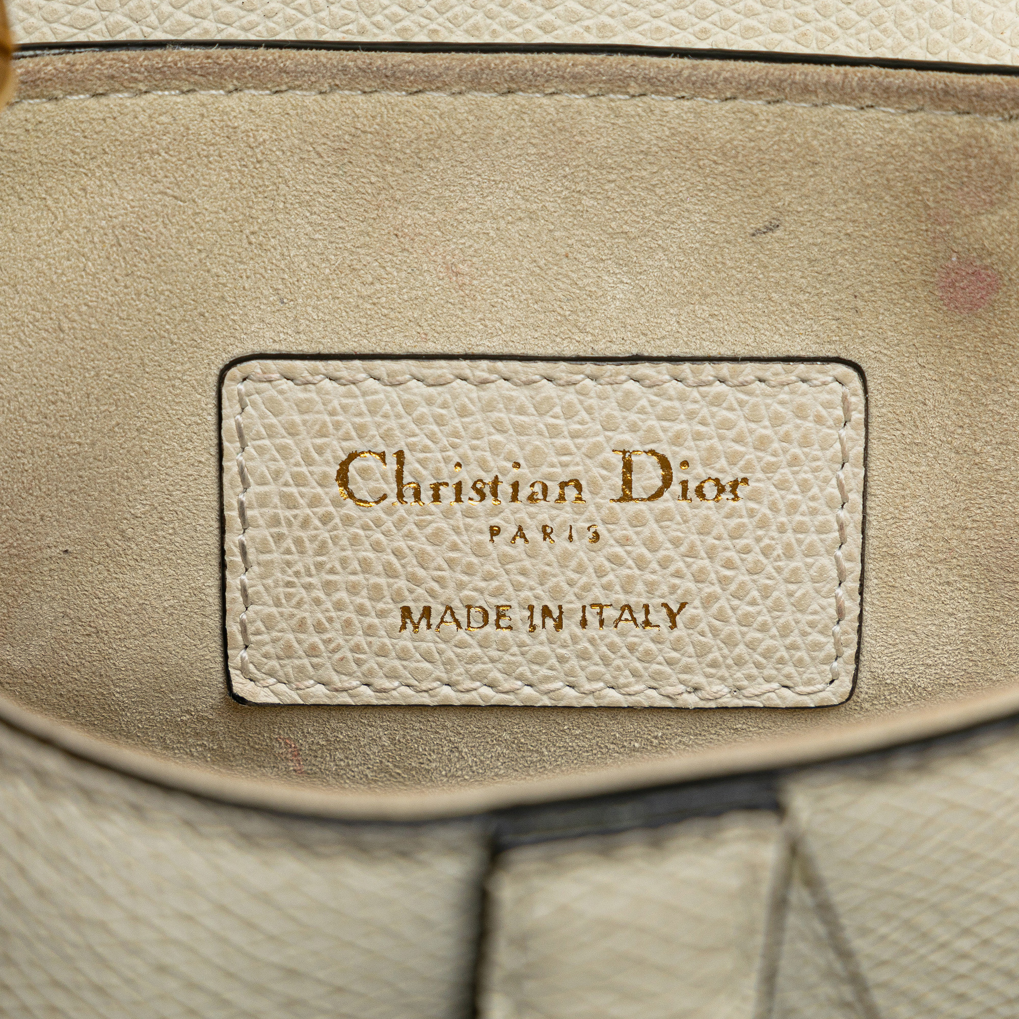 Dior White Leather Mini Leather Saddle Bag