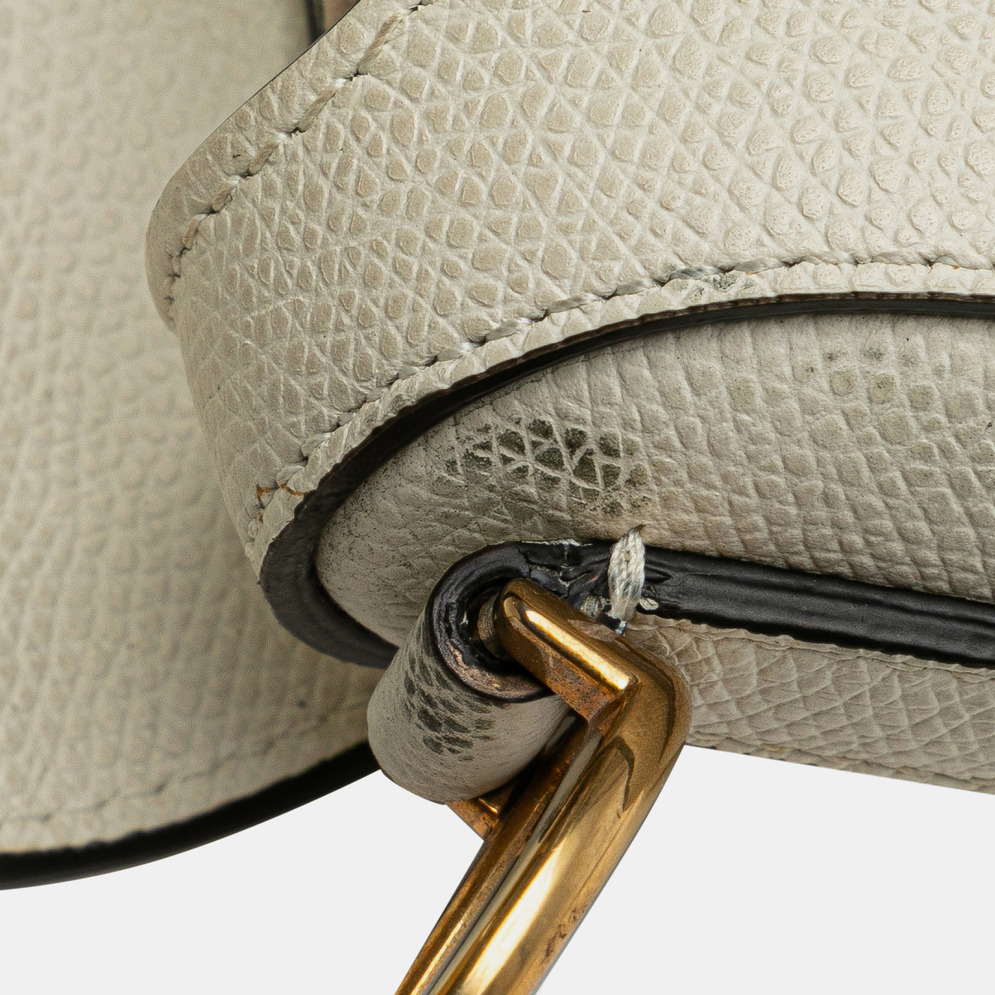 Dior White Leather Mini Leather Saddle Bag