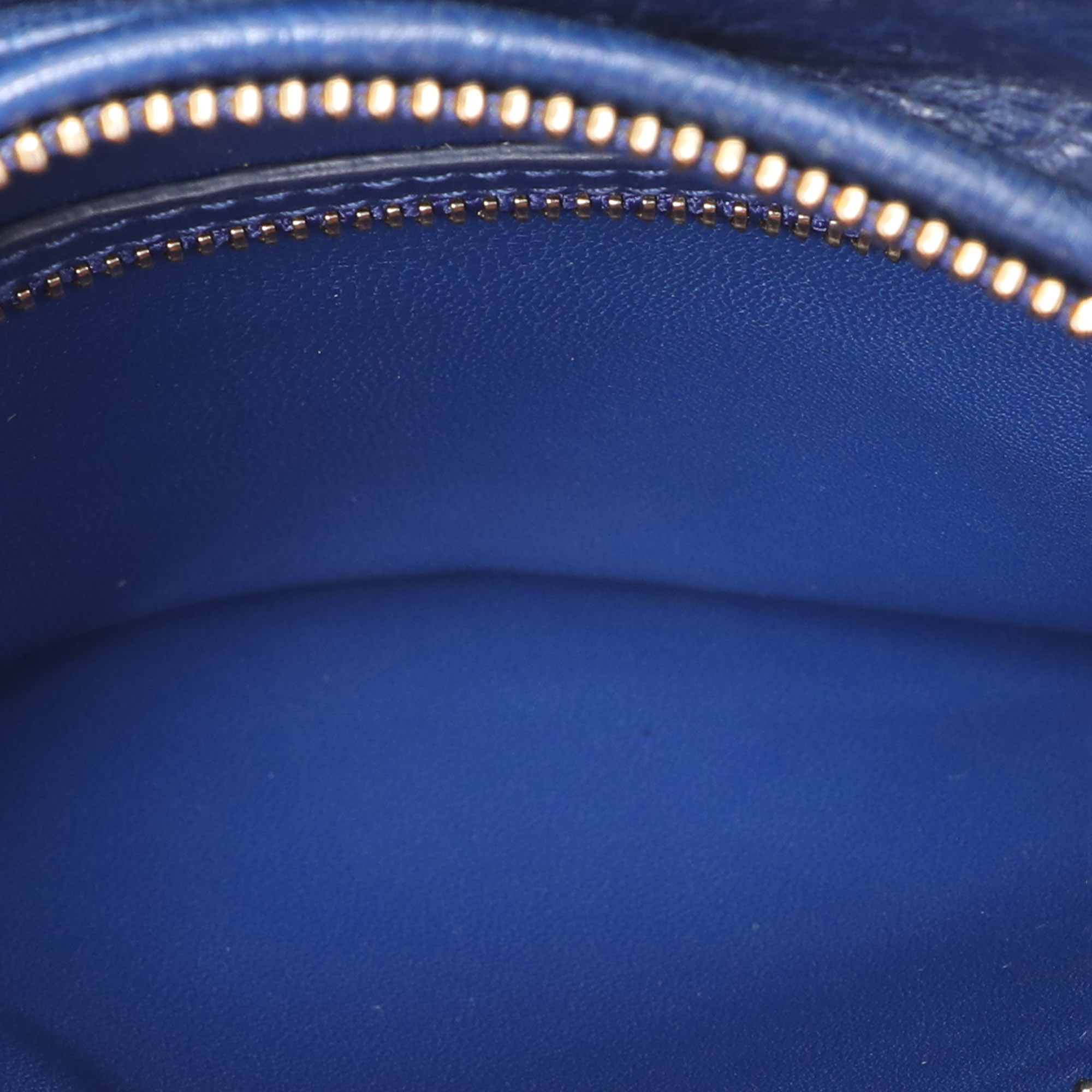 Dior Blue Ostrich Medium Lady Dior Tote