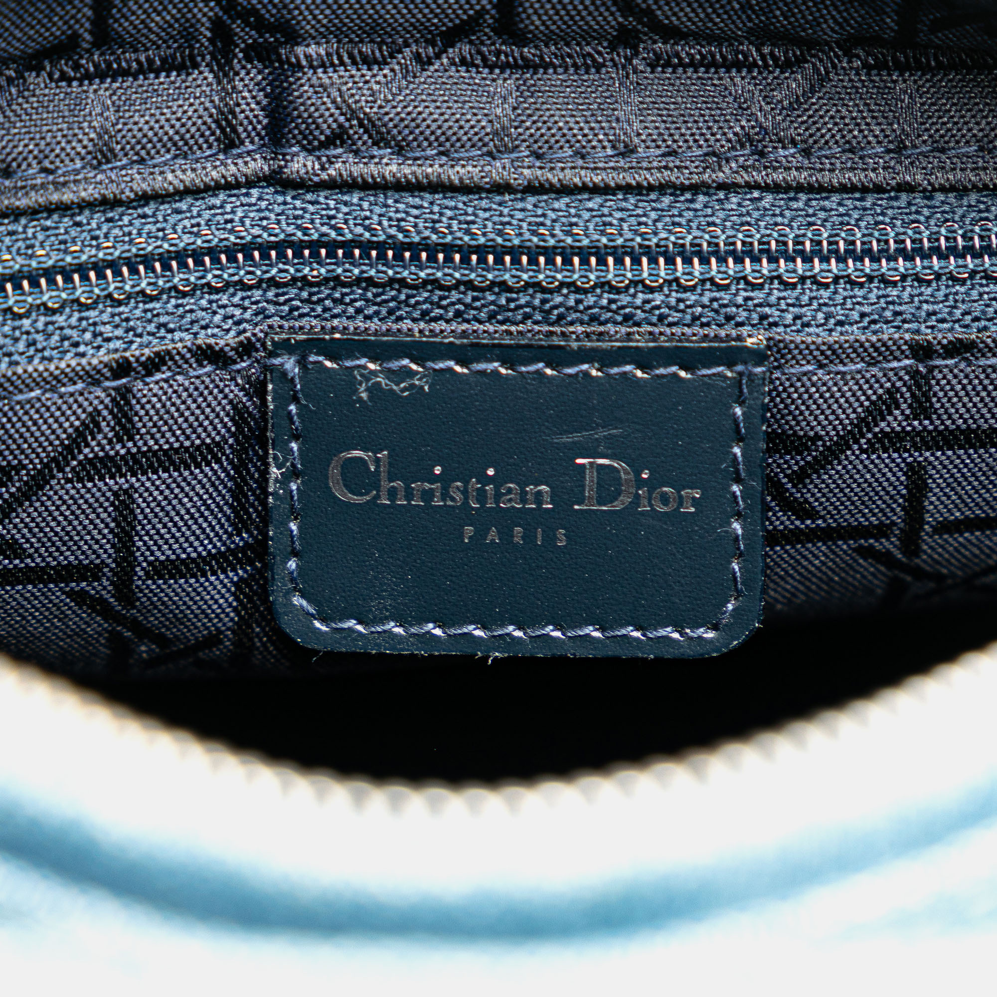 Dior Blue Denim And Fabric Dior Medium Denim Cannage Lady Dior