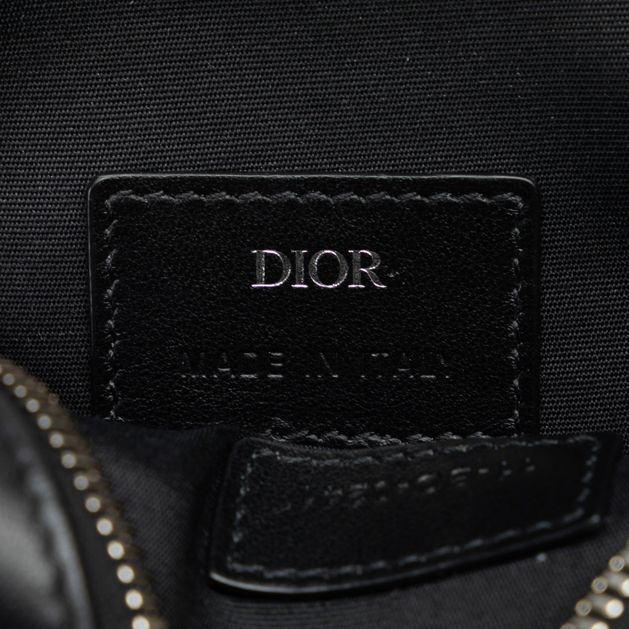 Dior Black Calf Leather Oblique World Tour Messenger Bag