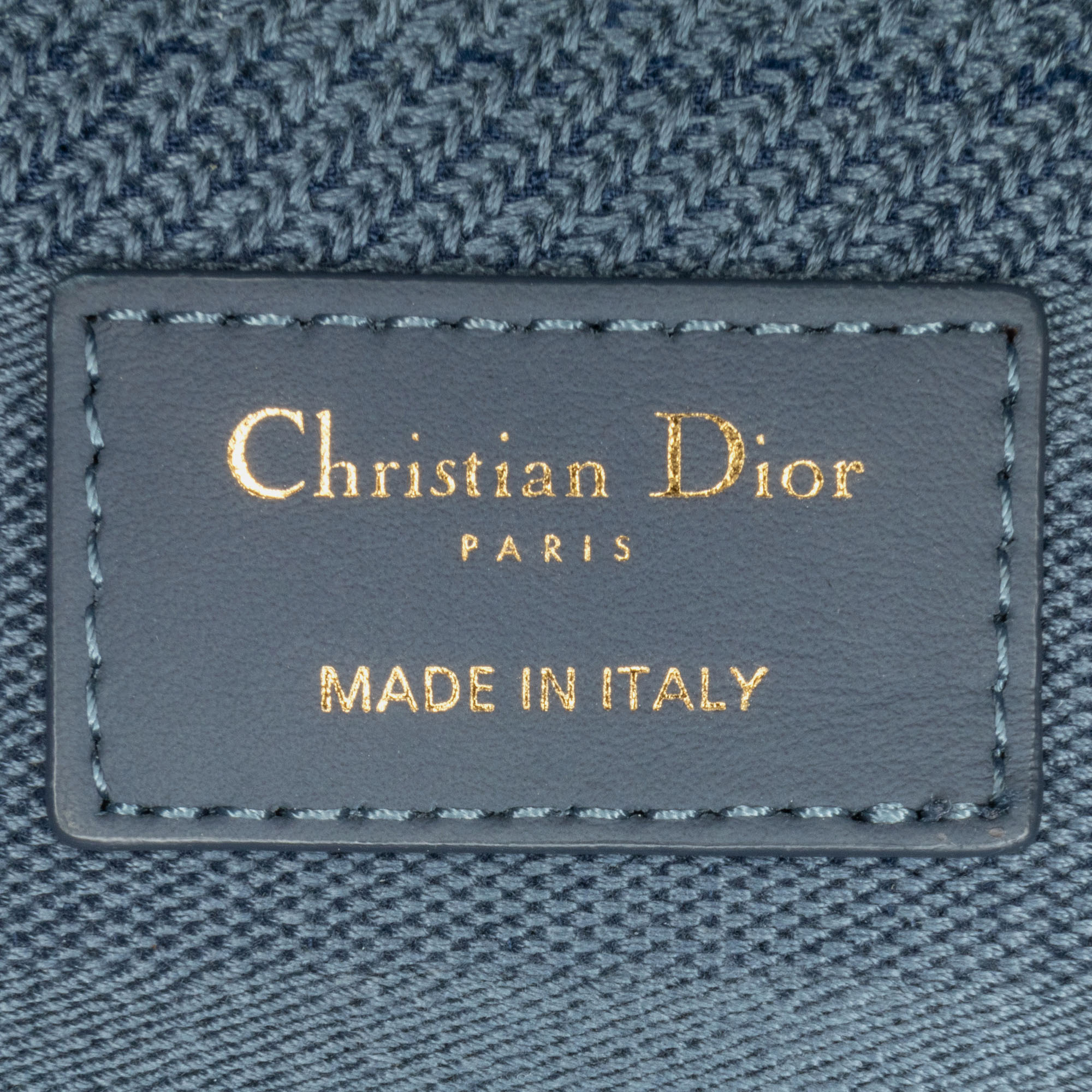 Dior Blue Canvas Medium Cannage Lady D-Lite Bag