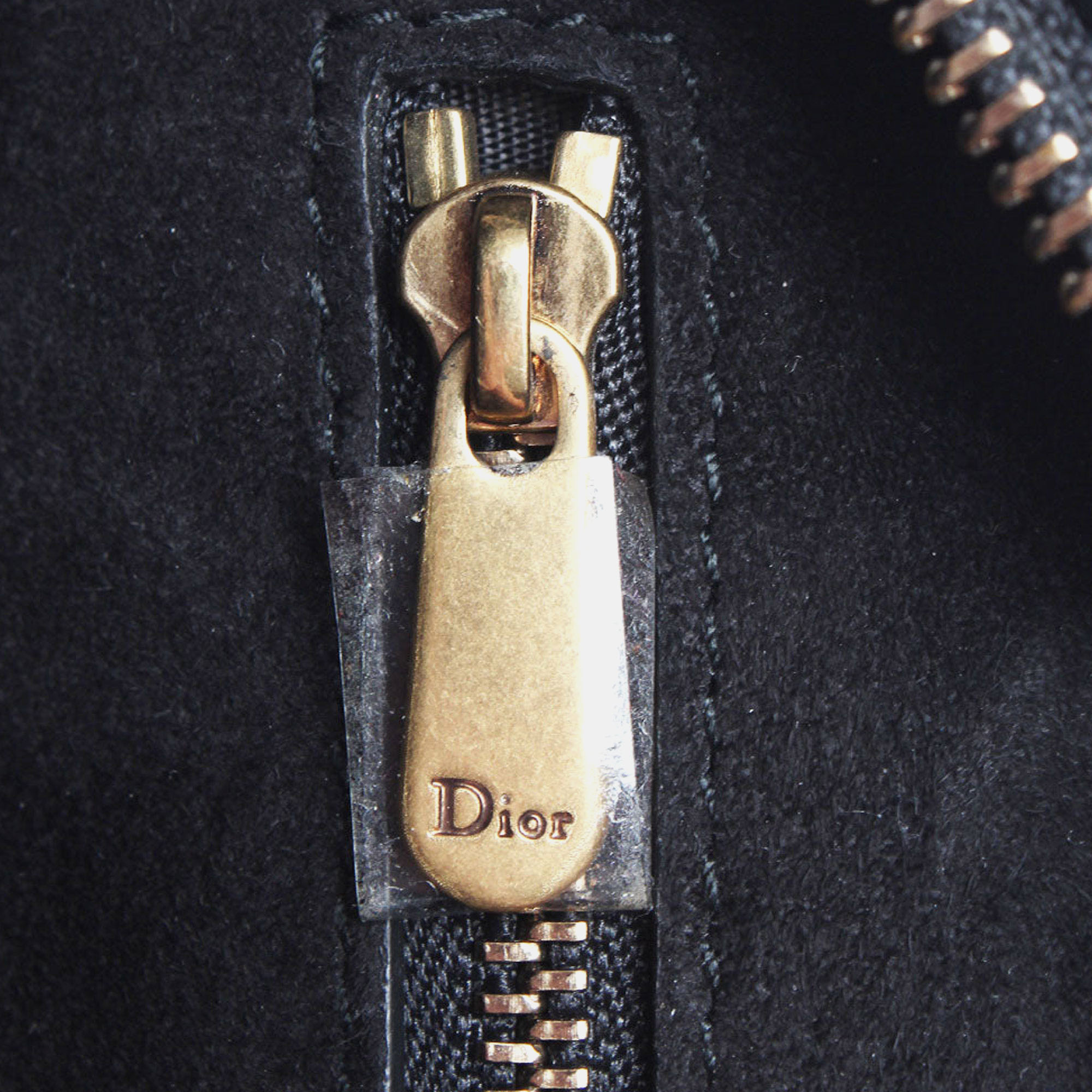 Dior Black Calf Leather J'Adior Camera Case Clutch With Chain