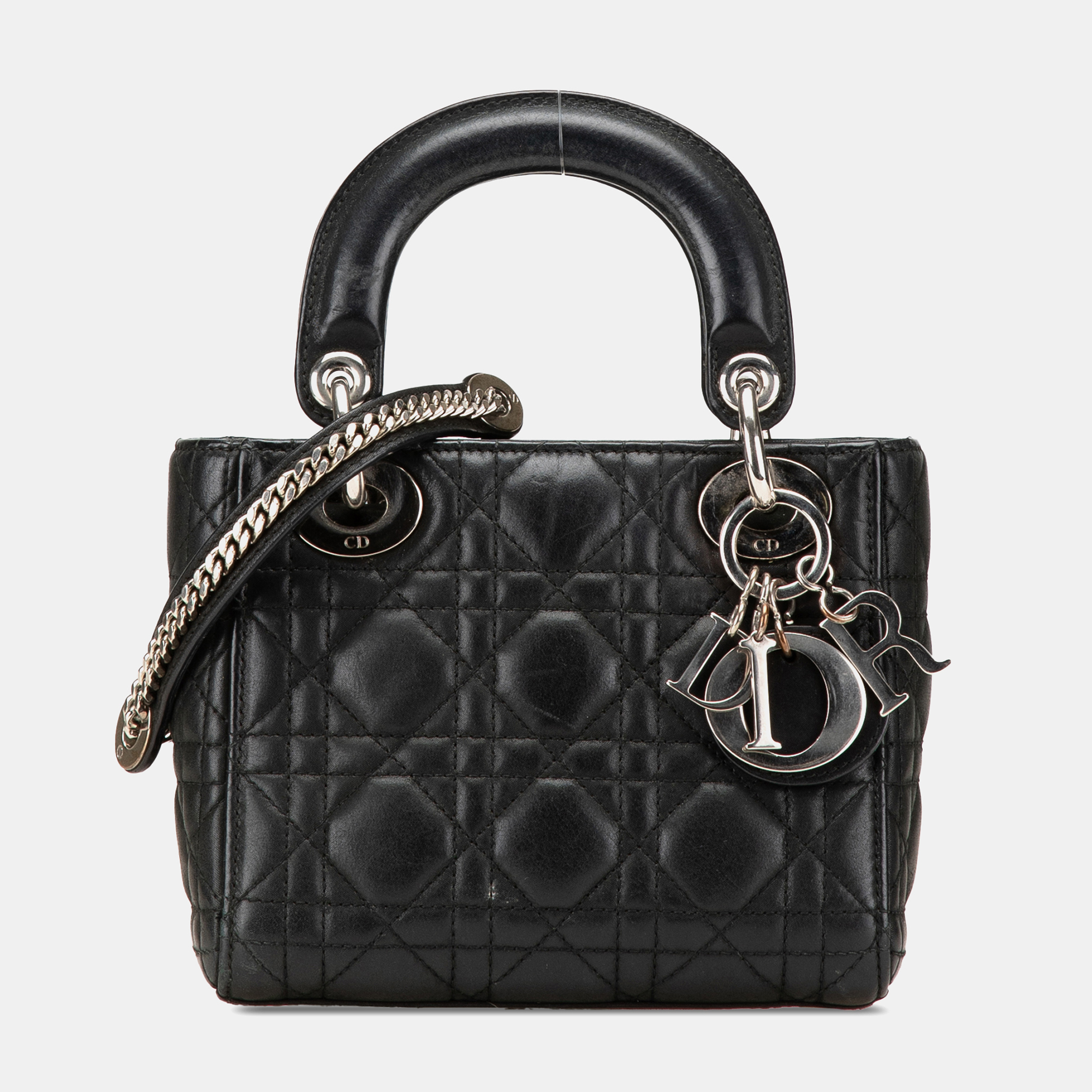 Dior Black Mini Lambskin Cannage Lady Dior