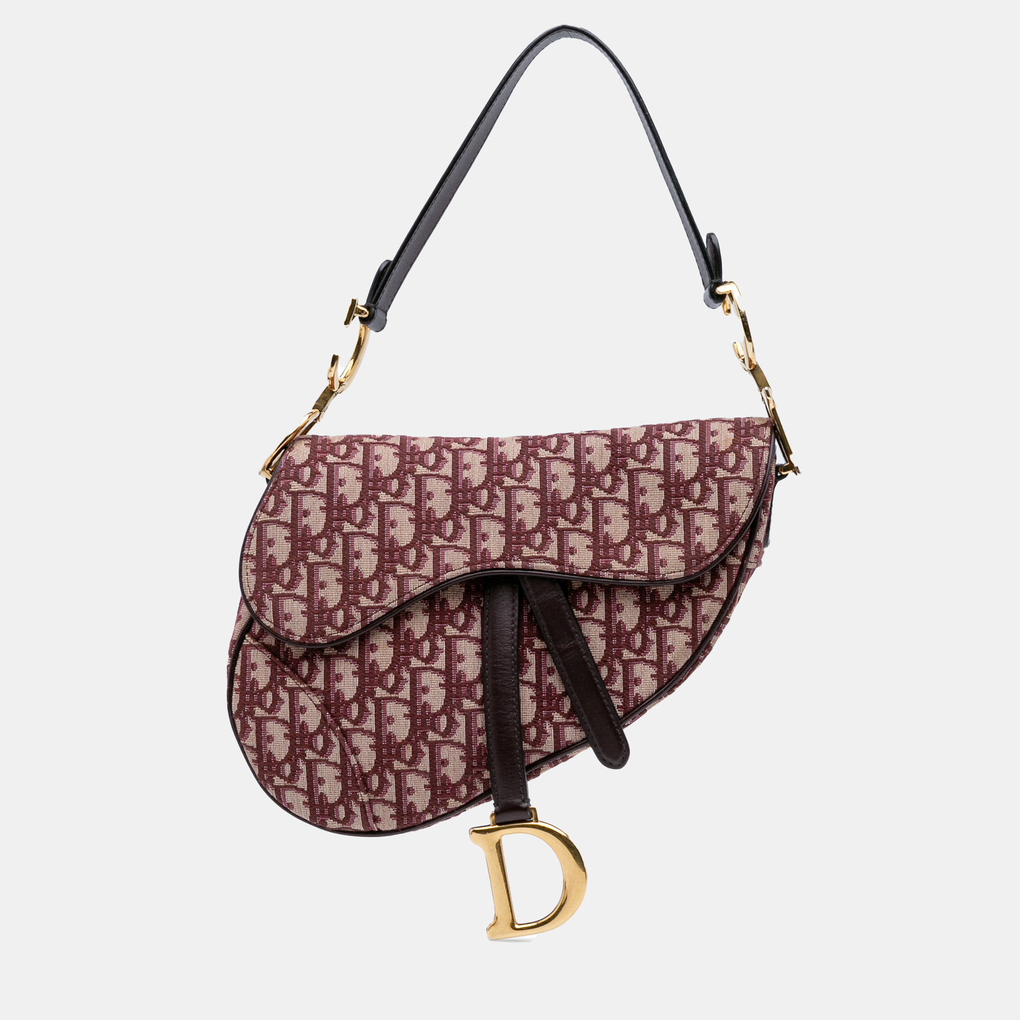 Dior Red Oblique Canvas Saddle Bag - Dior - Modalova