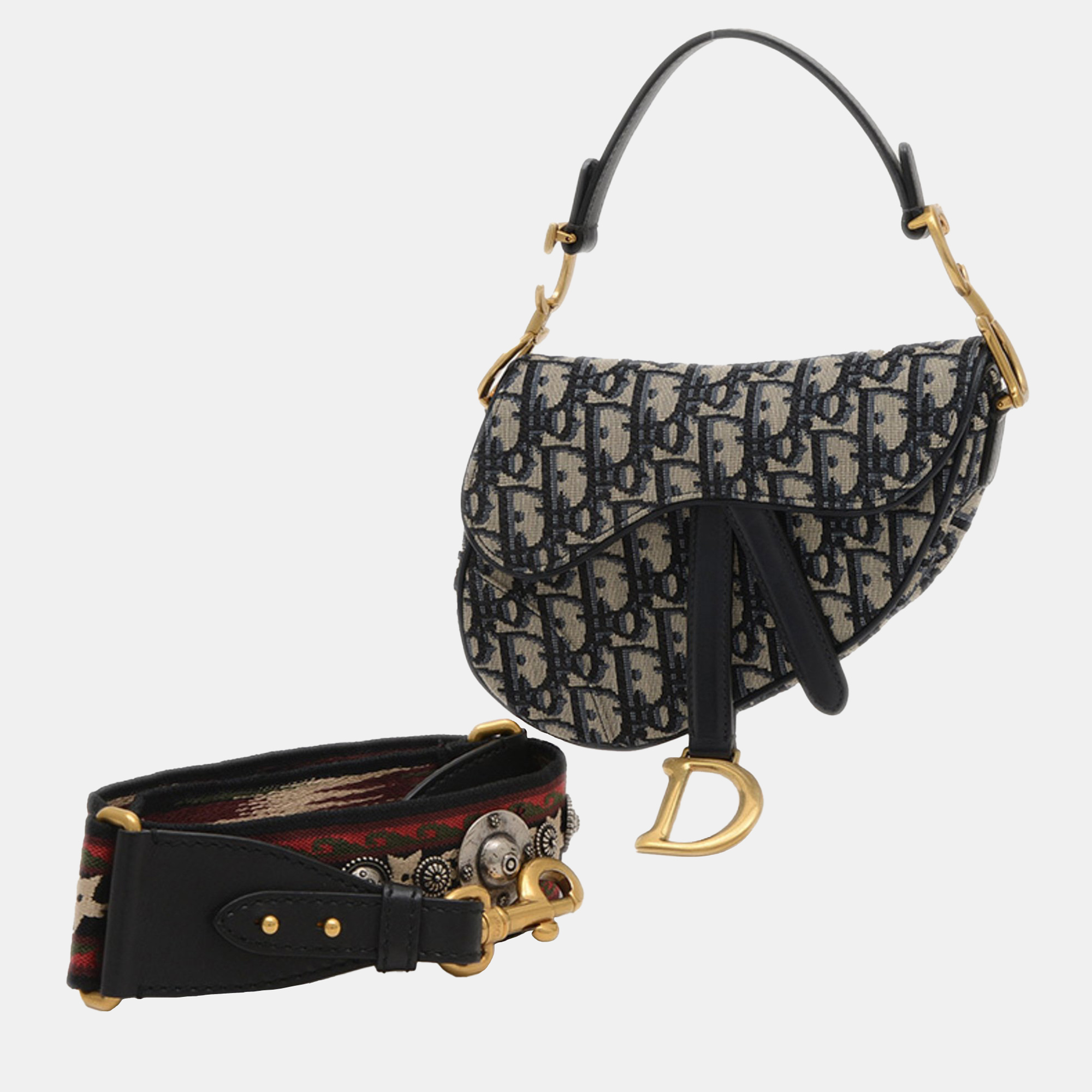 Christian Dior Navy Dior Oblique Jacquard Saddle Bag, Navy blue
Christian Dior Navy Dior Oblique Jacquard Saddle Bag, Navy blue