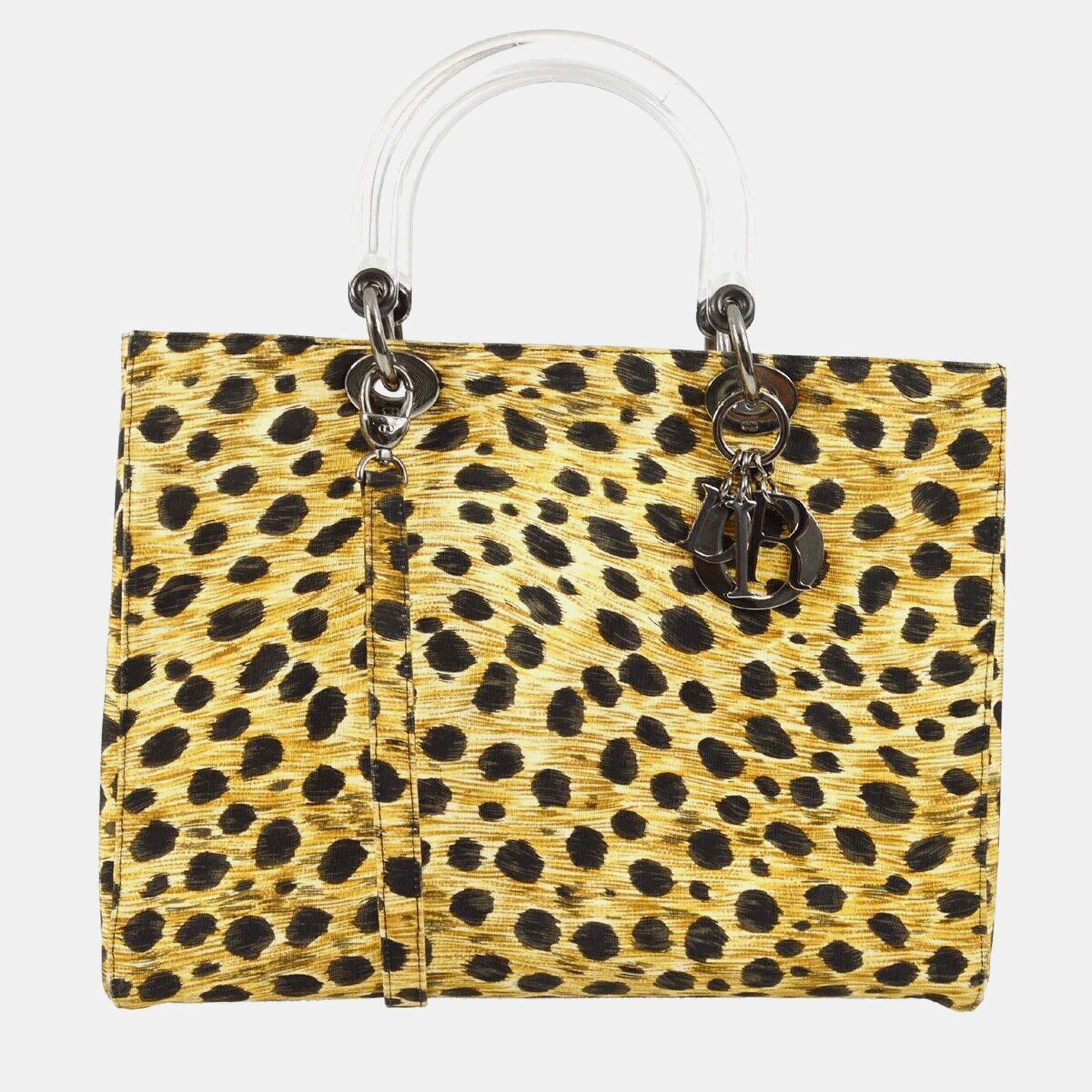 Christian Dior Yellow Black Cheetah Lady Dior 2Way Handbag, Multicolor
Christian Dior Yellow Black Cheetah Lady Dior 2Way Handbag, Multicolor