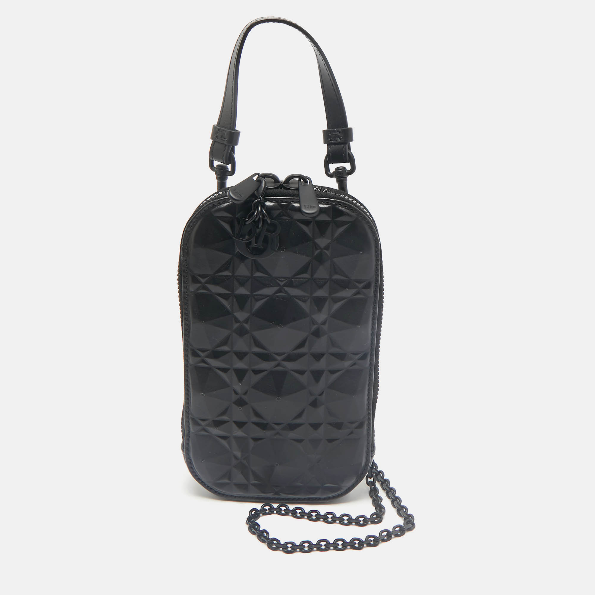 Dior Black Diamond Cannage Leather Lady Dior Call'in Dior Phone Holder Crossbody Bag
Dior Black Diamond Cannage Leather Lady Dior Call'in Dior Phone Holder Crossbody Bag