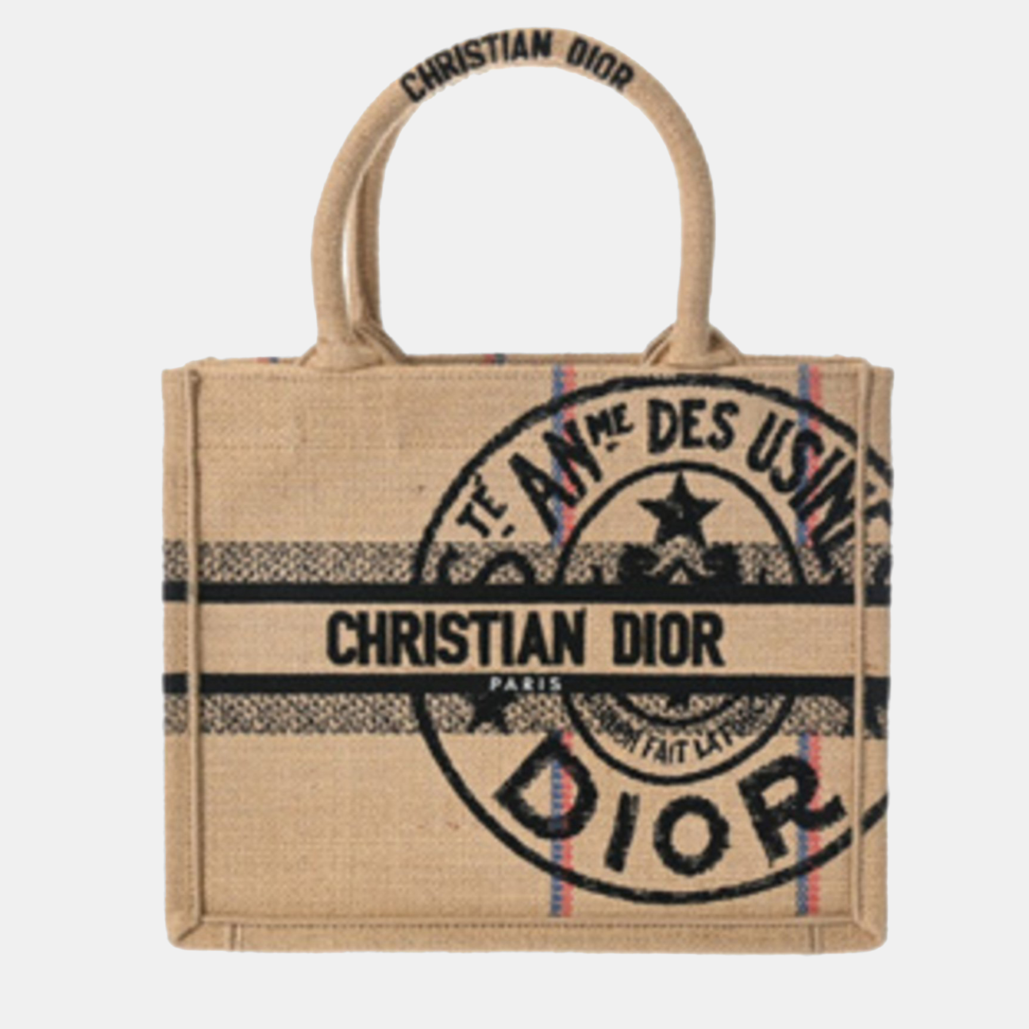 Christian Dior Book Tote Small Oblique Beige/Black Jute Handbag
Christian Dior Book Tote Small Oblique Beige/Black Jute Handbag