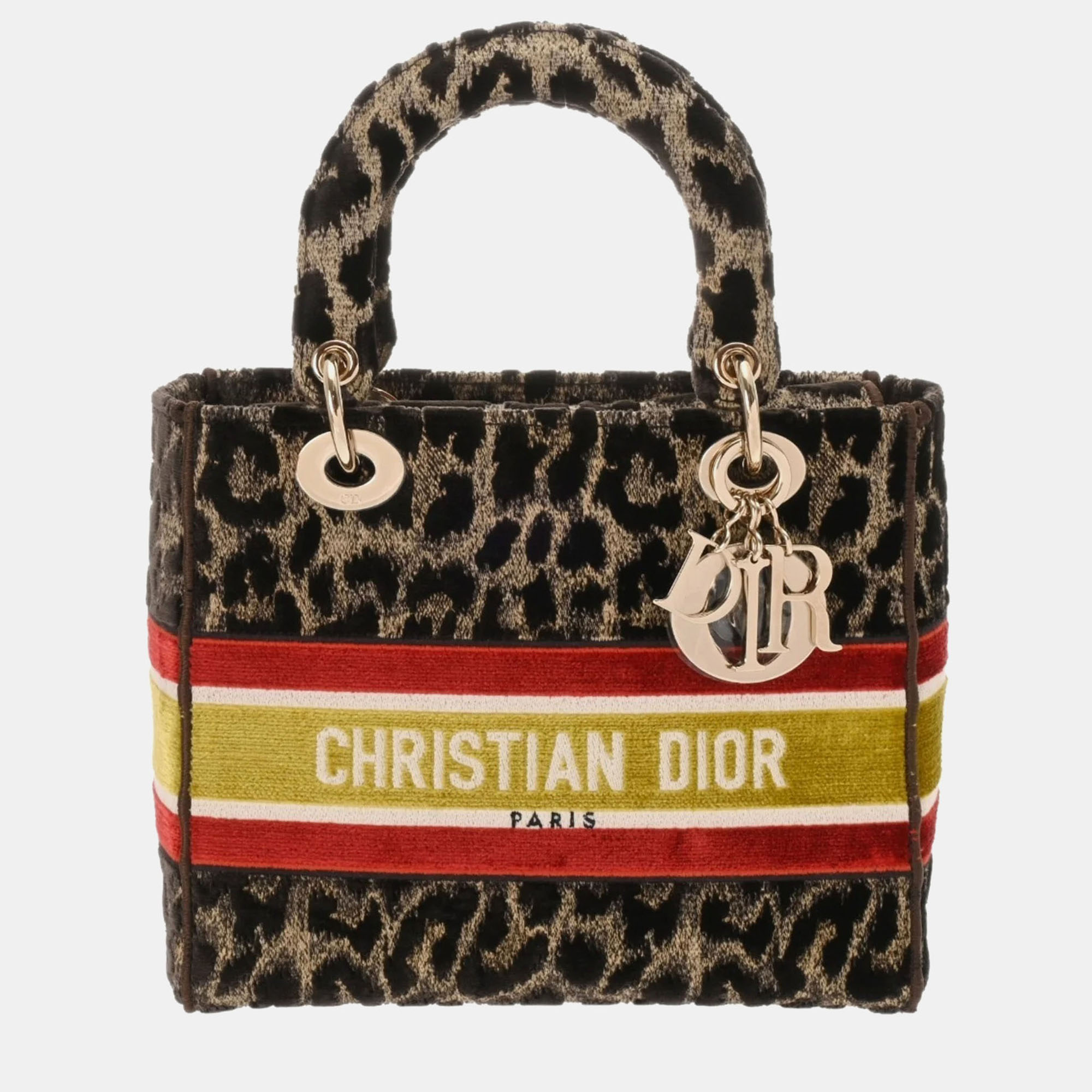 Christian Dior Lady D-Lite Medium Bag Leopard Velvet Handbag, Multicolor
Christian Dior Lady D-Lite Medium Bag Leopard Velvet Handbag, Multicolor