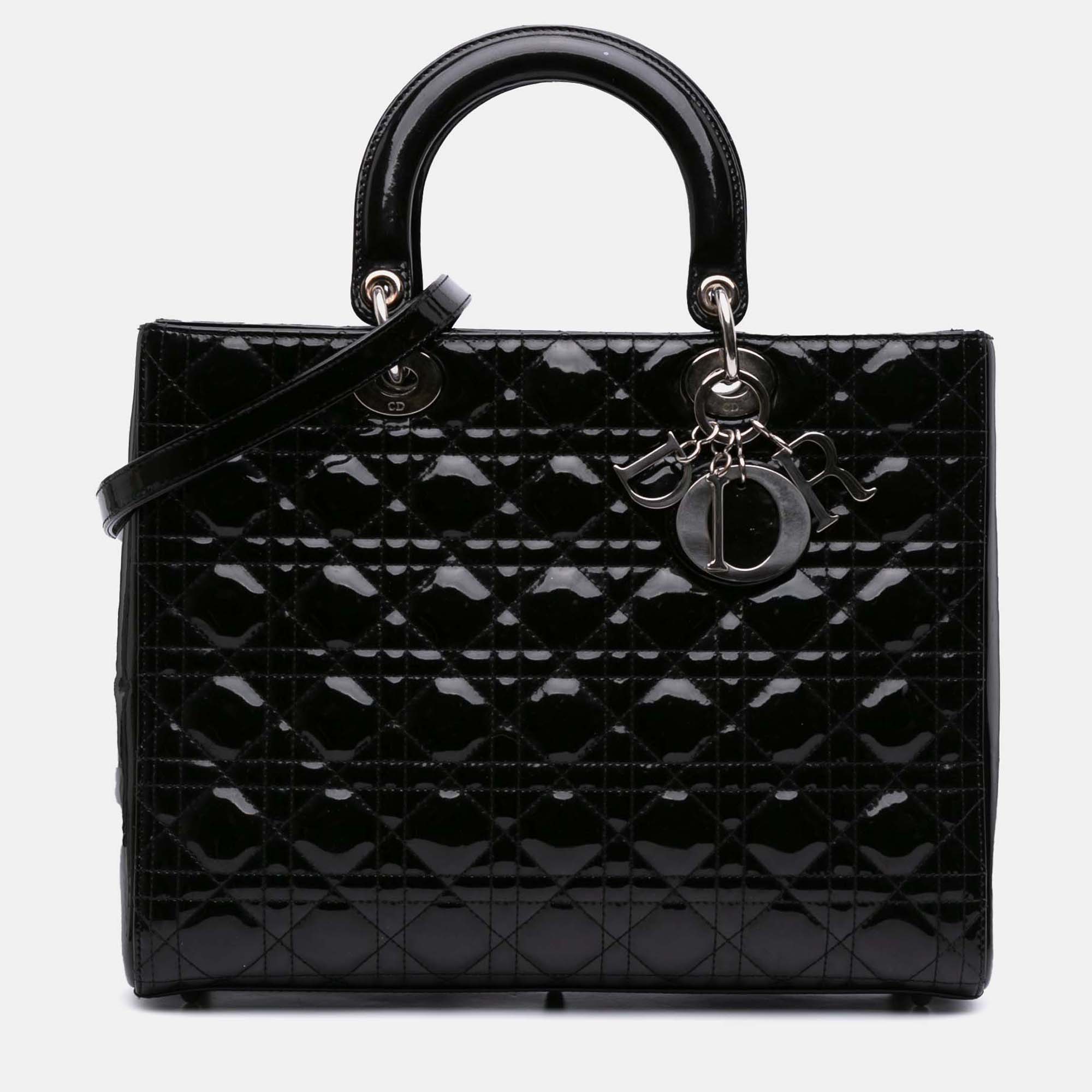 Large Patent Cannage Lady - Dior - Modalova