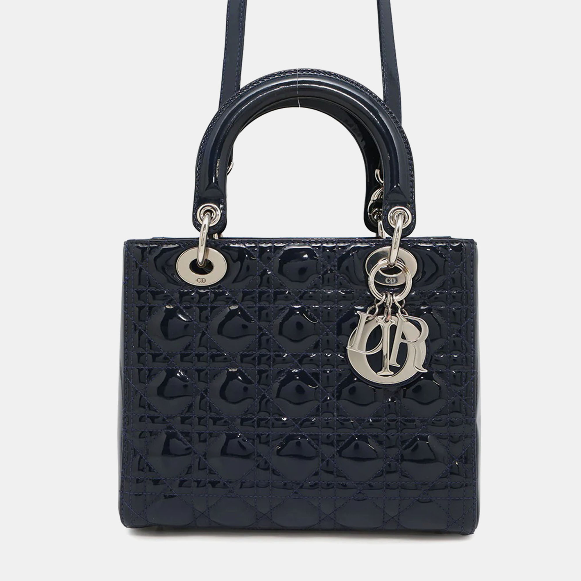 Cannage Lady Navyvrb44551 Patent Leather Size Medium - Dior - Modalova