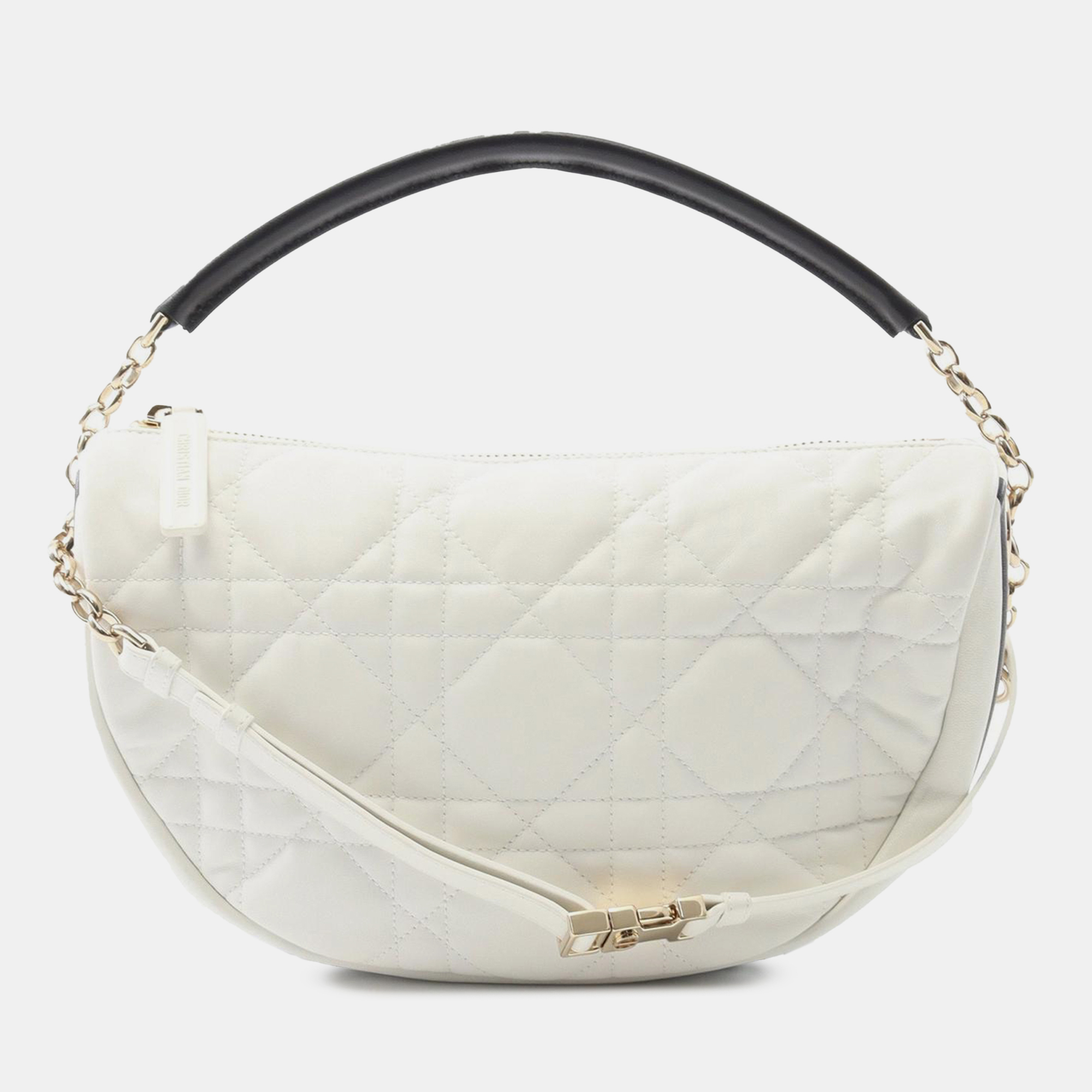 Dior White Medium Lambskin Cannage Dior Vibe Hobo 
Dior White Medium Lambskin Cannage Dior Vibe Hobo