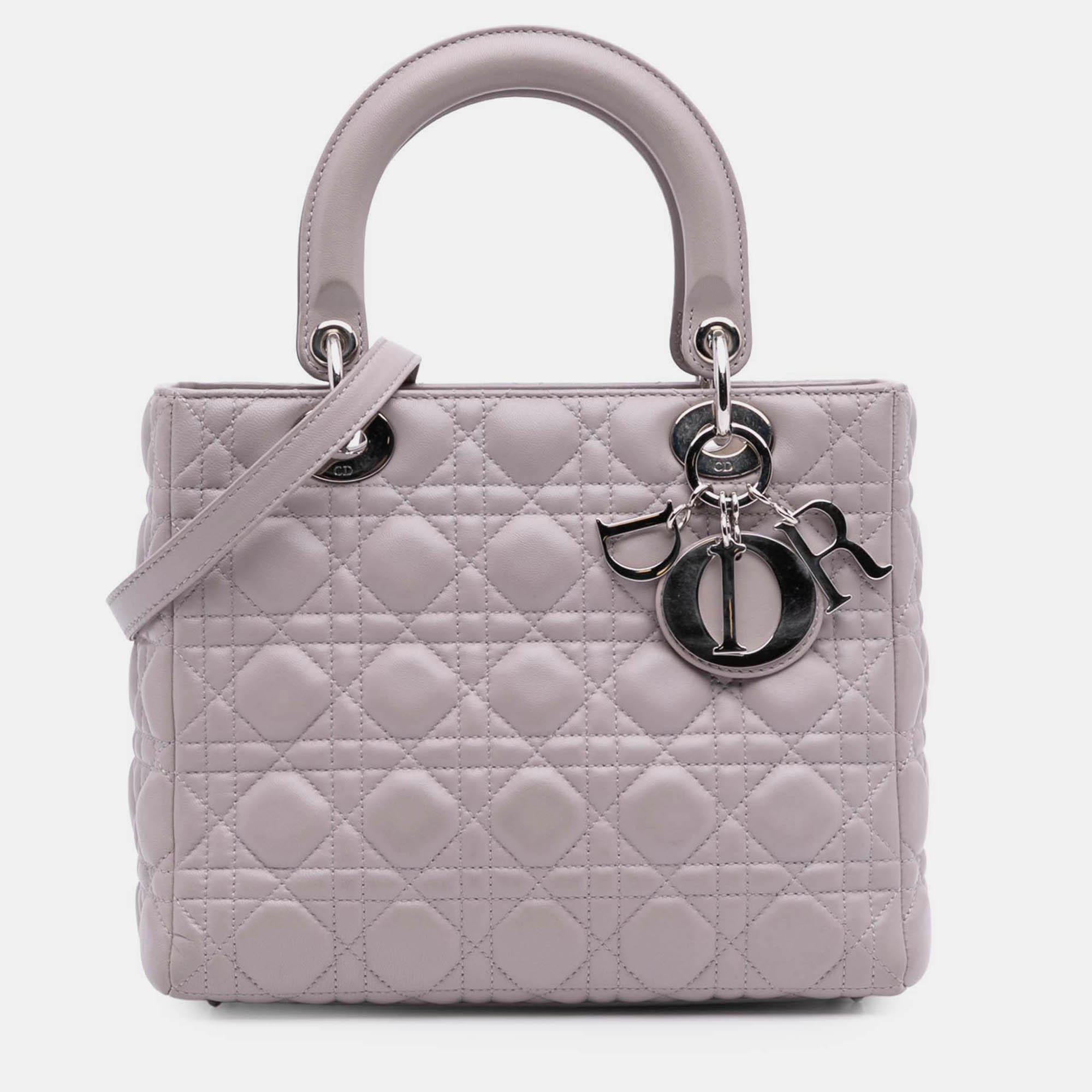 Dior Purple Medium Lambskin Cannage Lady Dior
Dior Purple Medium Lambskin Cannage Lady Dior