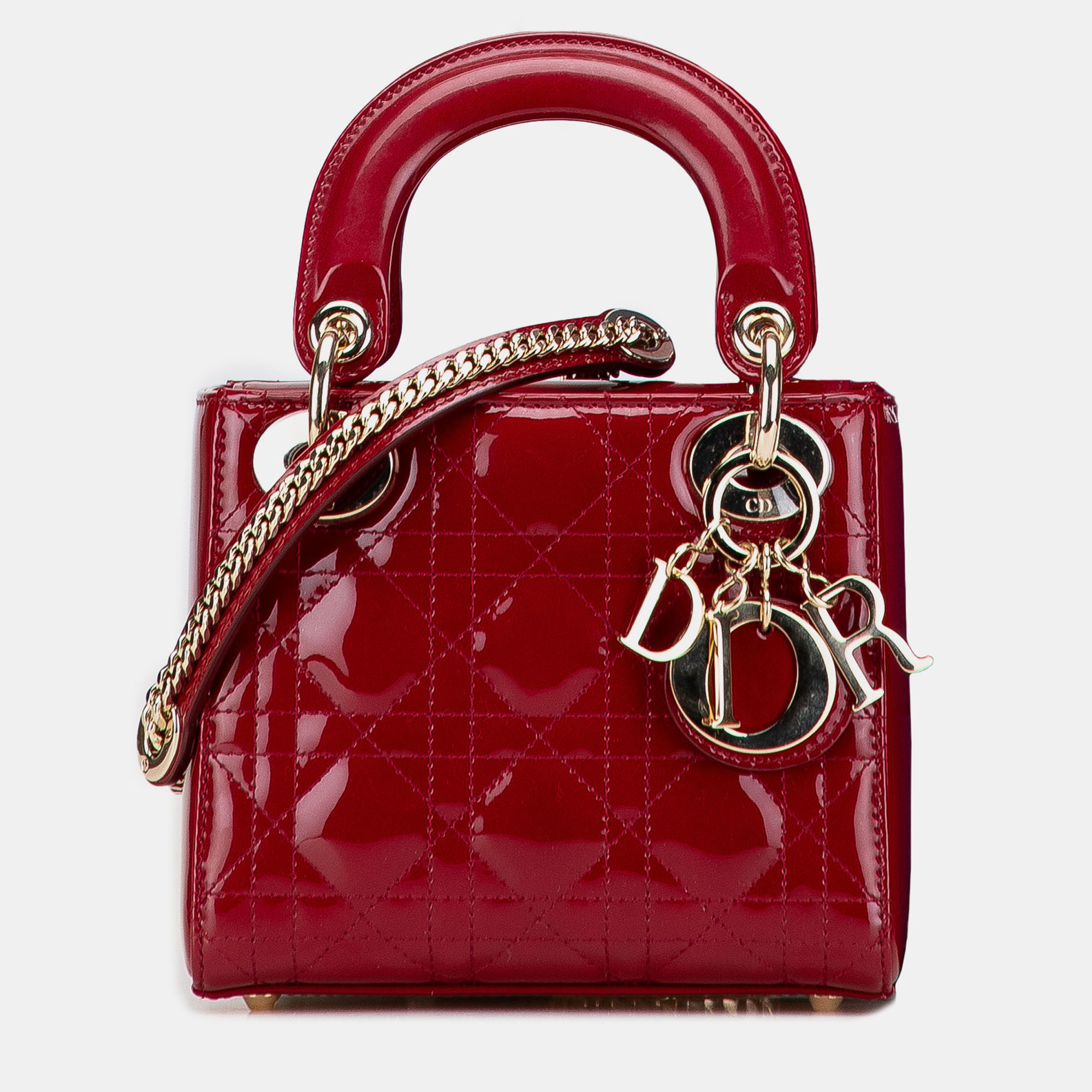 Dior Red Mini Patent Cannage Lady Dior
Dior Red Mini Patent Cannage Lady Dior