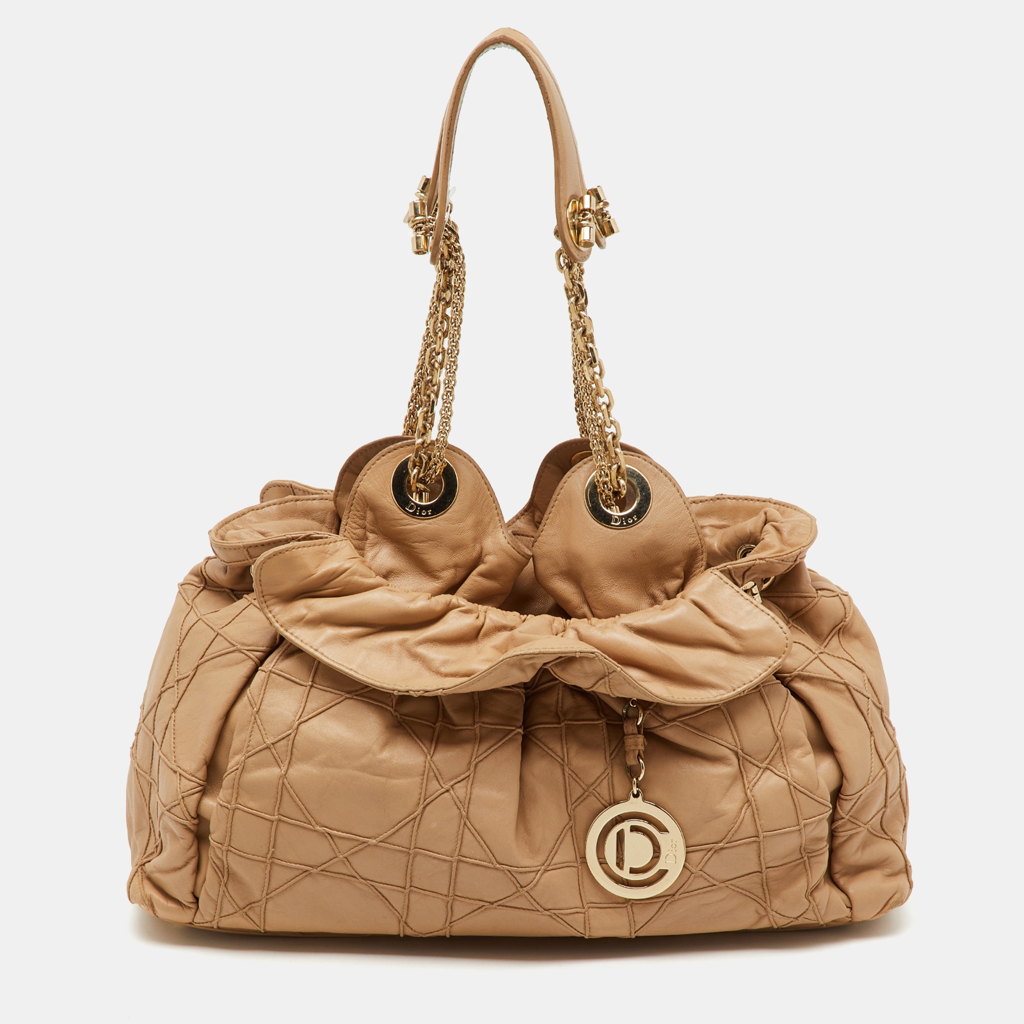 Dior Beige Cannage Leather Le Trente Shoulder Bag 
Dior Beige Cannage Leather Le Trente Shoulder Bag