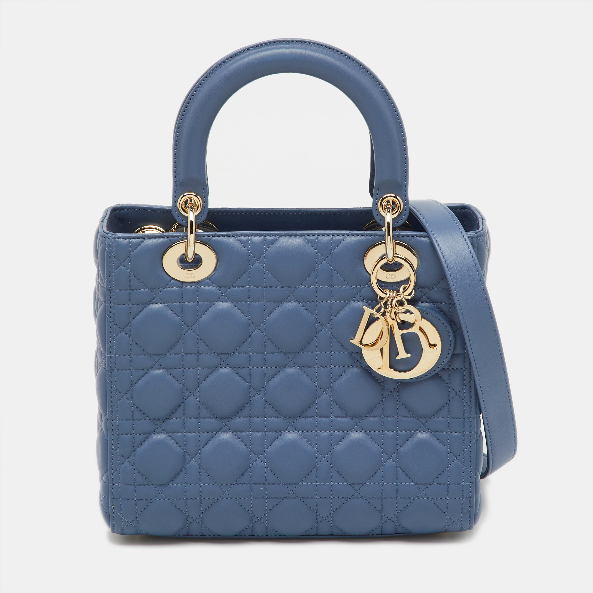 Dior Blue Cannage Leather Lady Dior Tote
Dior Blue Cannage Leather Lady Dior Tote