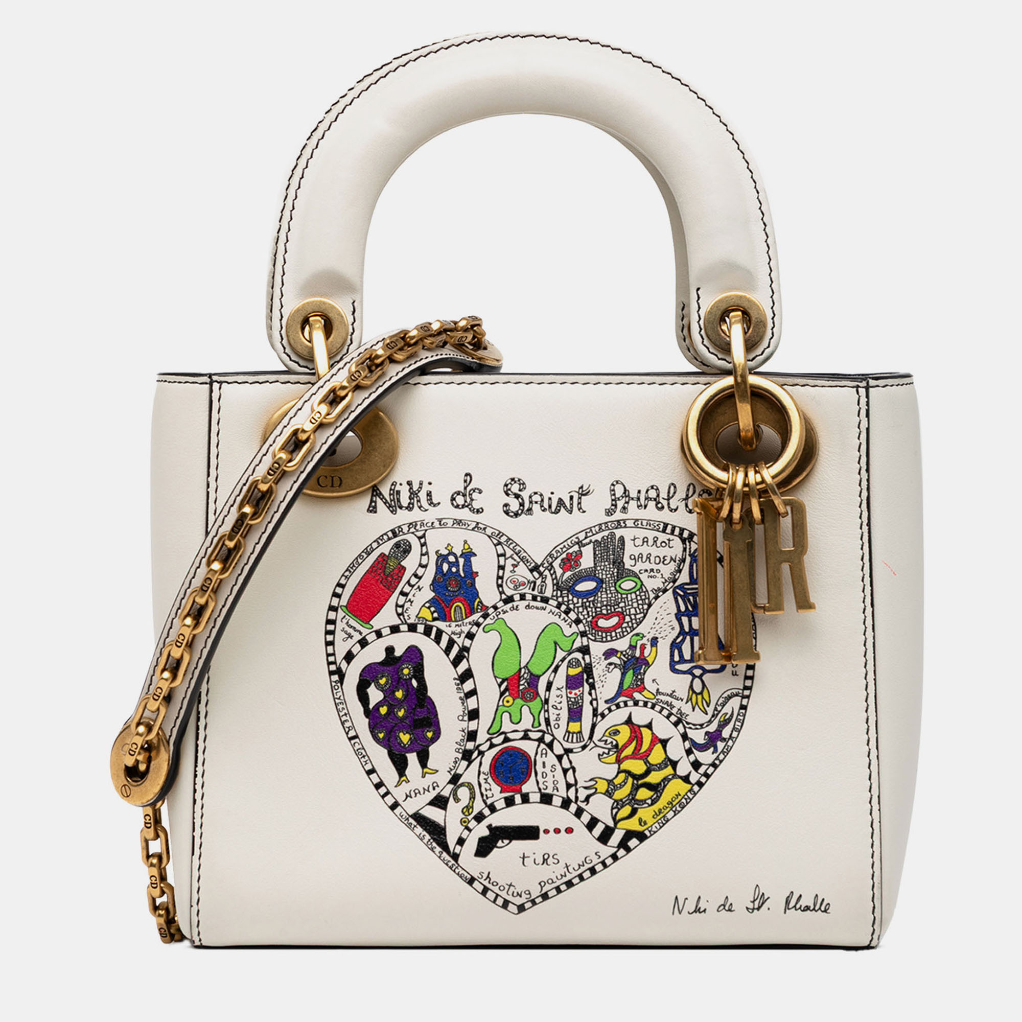Dior White Niki de Saint Phalle Mini Calfskin Lady Dior
Dior White Niki de Saint Phalle Mini Calfskin Lady Dior