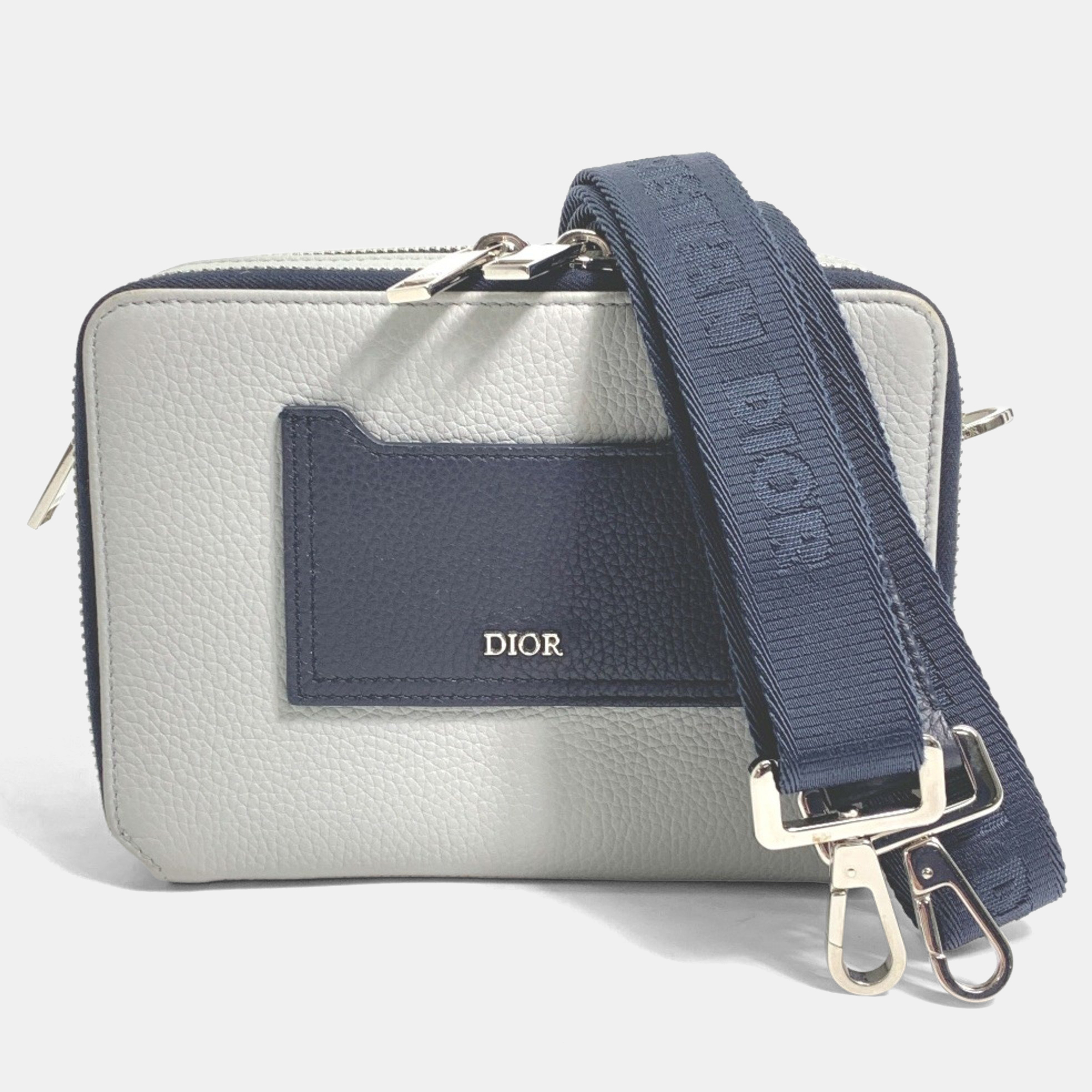 Christian Dior Logo Bag Double Zip Pocket Shoulder Bag Gray, Grey
Christian Dior Logo Bag Double Zip Pocket Shoulder Bag Gray, Grey