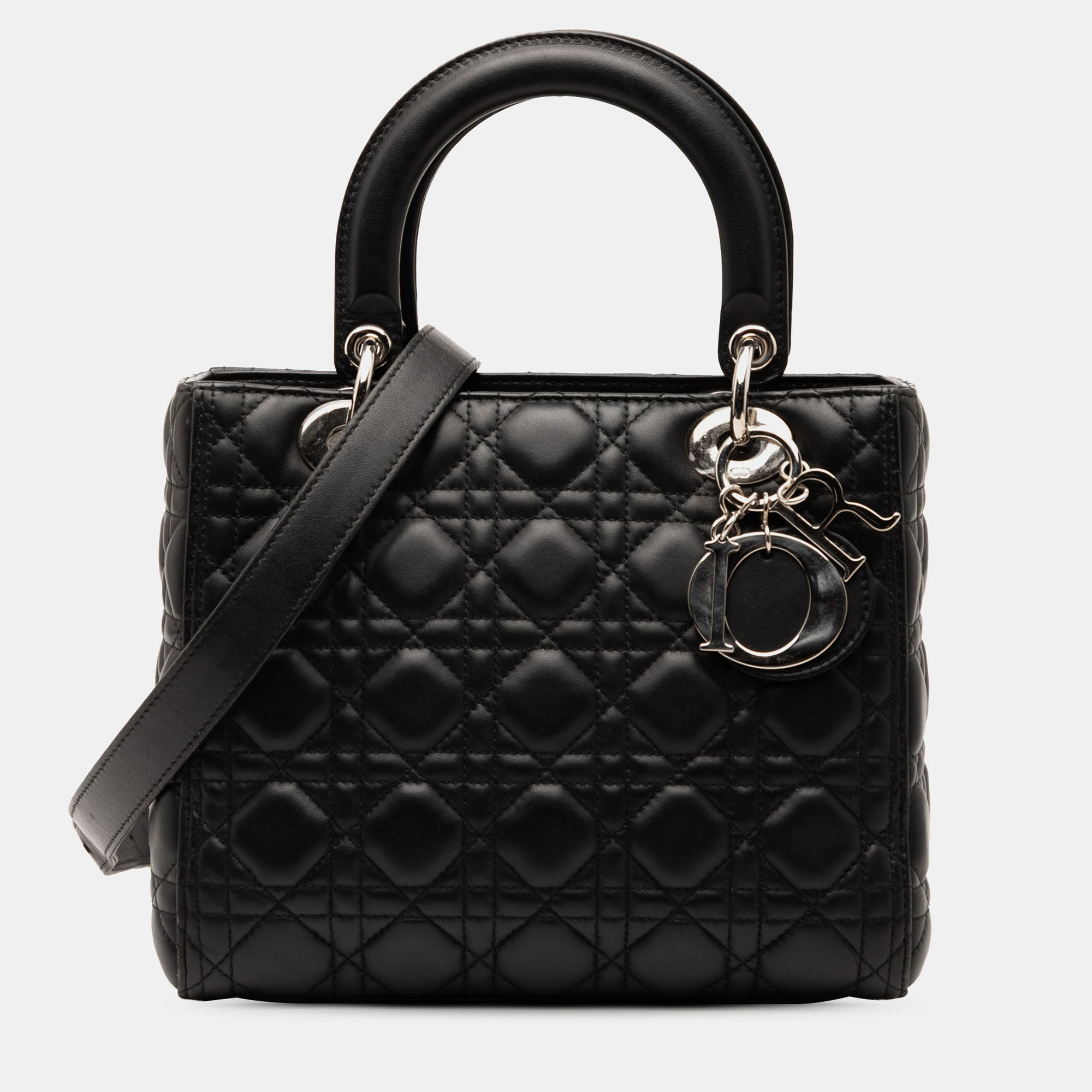 Dior Black Medium Lambskin Cannage Lady Dior
Dior Black Medium Lambskin Cannage Lady Dior