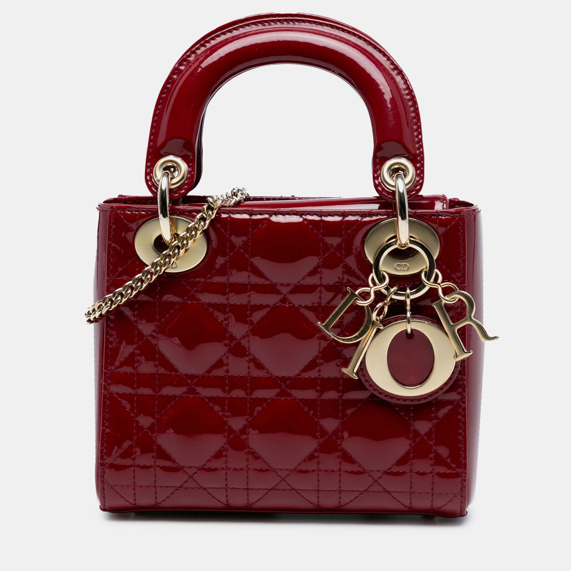 Dior Red Mini Patent Cannage Lady Dior
Dior Red Mini Patent Cannage Lady Dior
