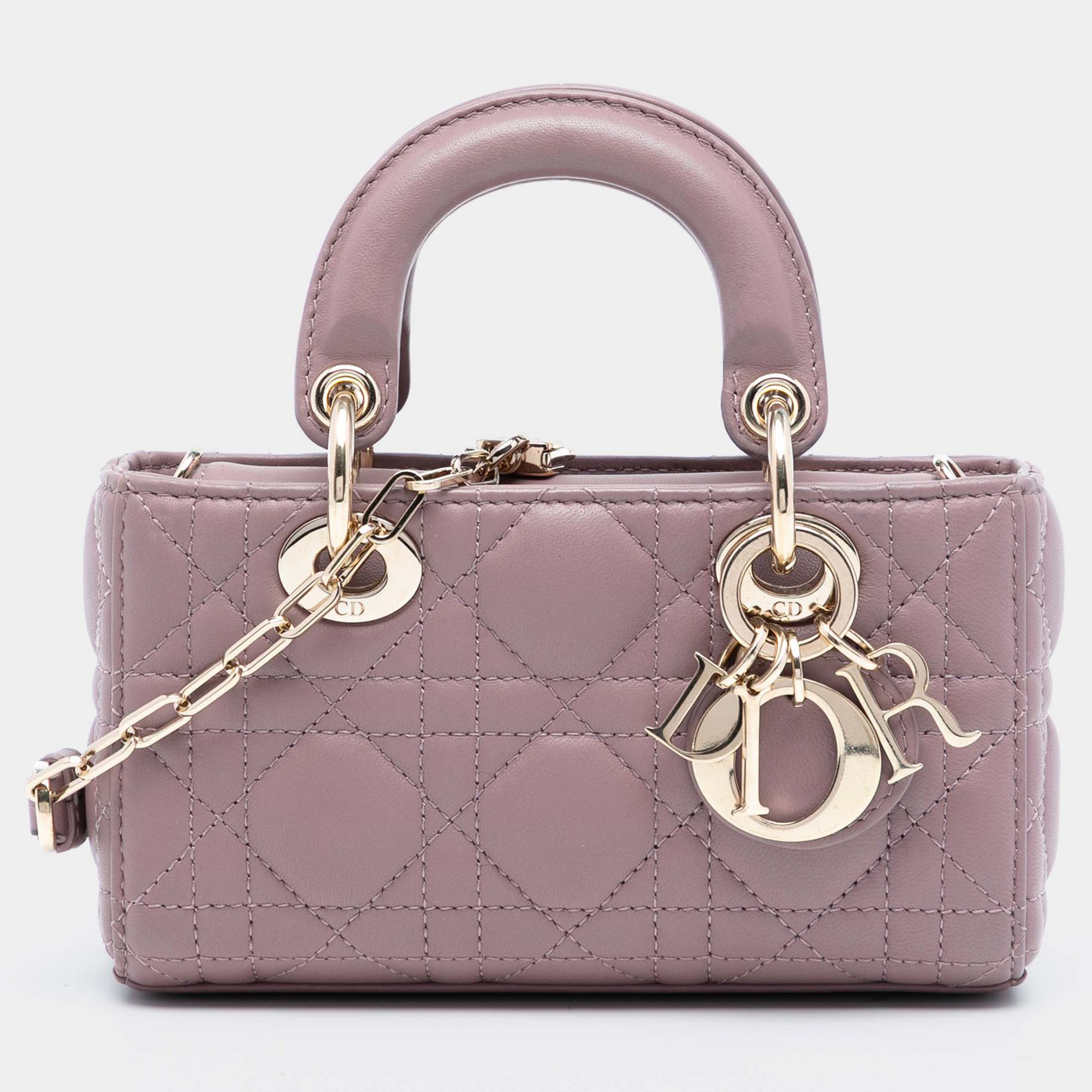 Dior Purple Micro Lambskin Cannage Lady D Joy
Dior Purple Micro Lambskin Cannage Lady D Joy