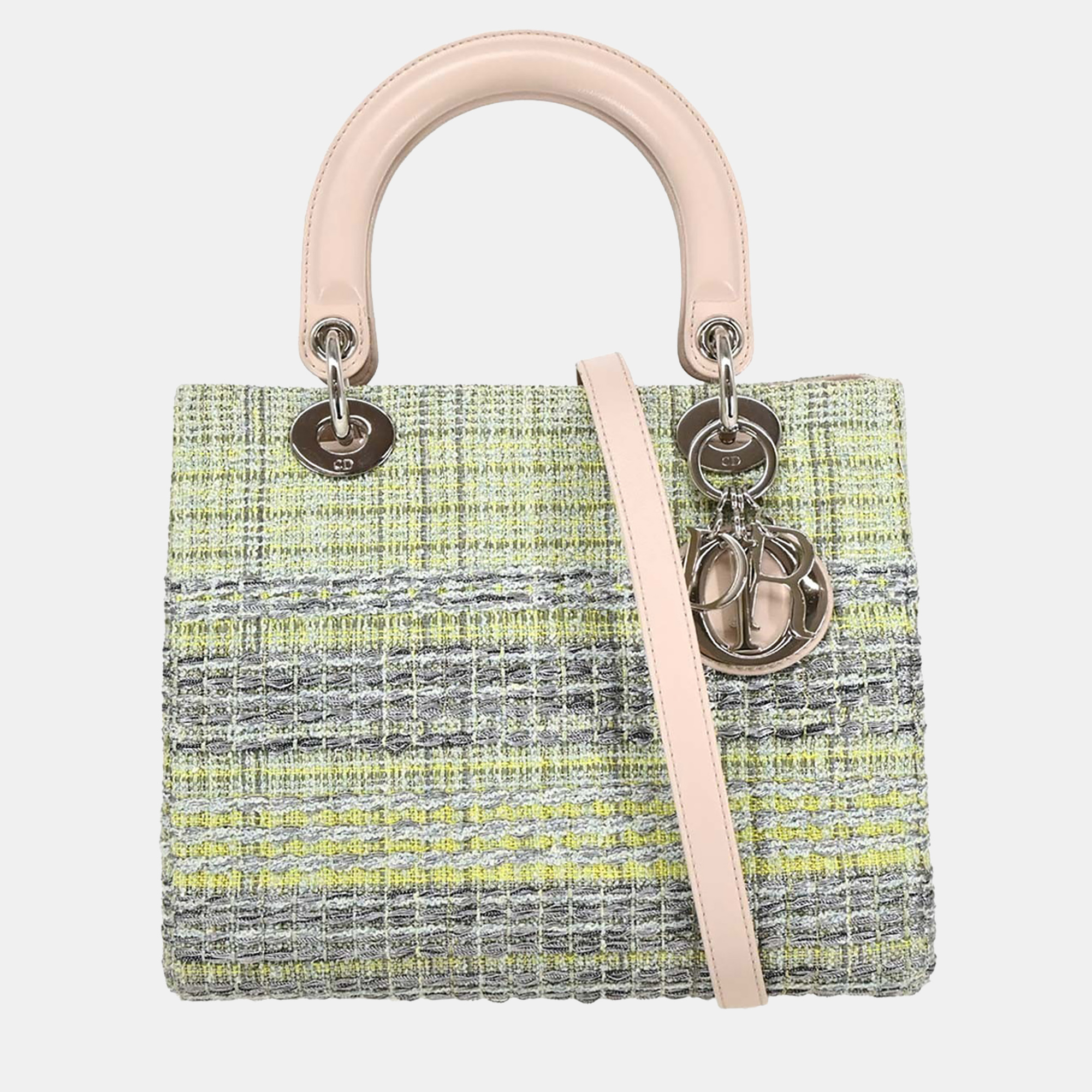 Christian Dior Green Tweed Lady Dior Handbag, Cream
Christian Dior Green Tweed Lady Dior Handbag, Cream