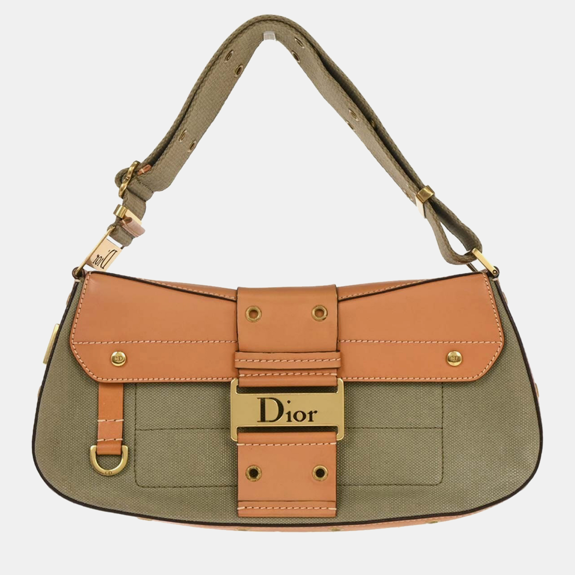 Christian Dior Green Beige Street Chic Columbus Shoulder Bag
Christian Dior Green Beige Street Chic Columbus Shoulder Bag