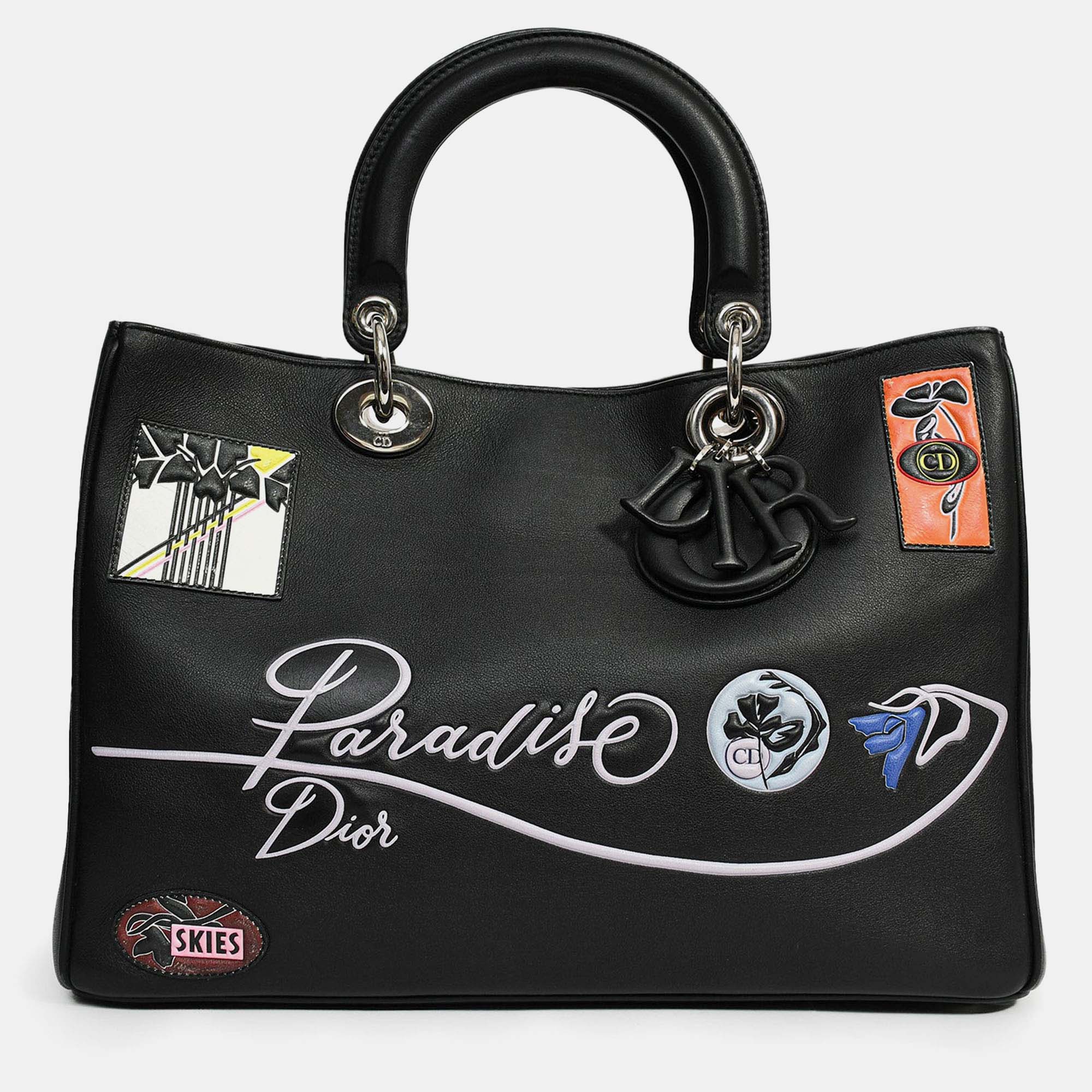 Christian Dior 2015 Black Leather 'Paradise' Diorissimo Medium Top Handle Bag
Christian Dior 2015 Black Leather 'Paradise' Diorissimo Medium Top Handle Bag