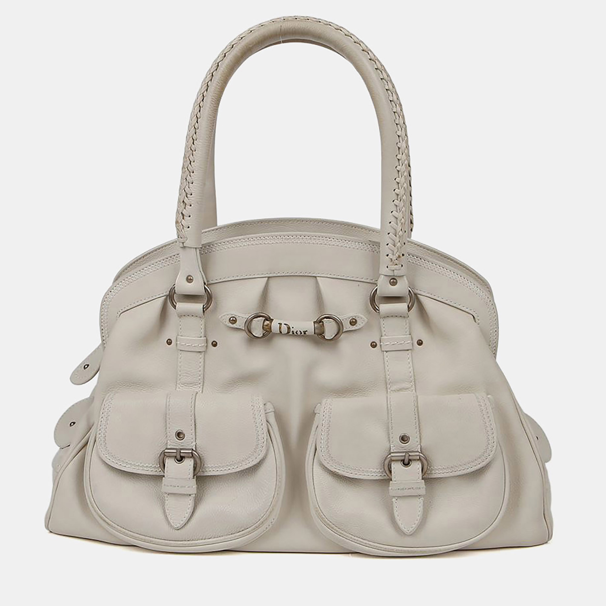 Dior My Frame Pocket White Leather Tote Bag
Dior My Frame Pocket White Leather Tote Bag