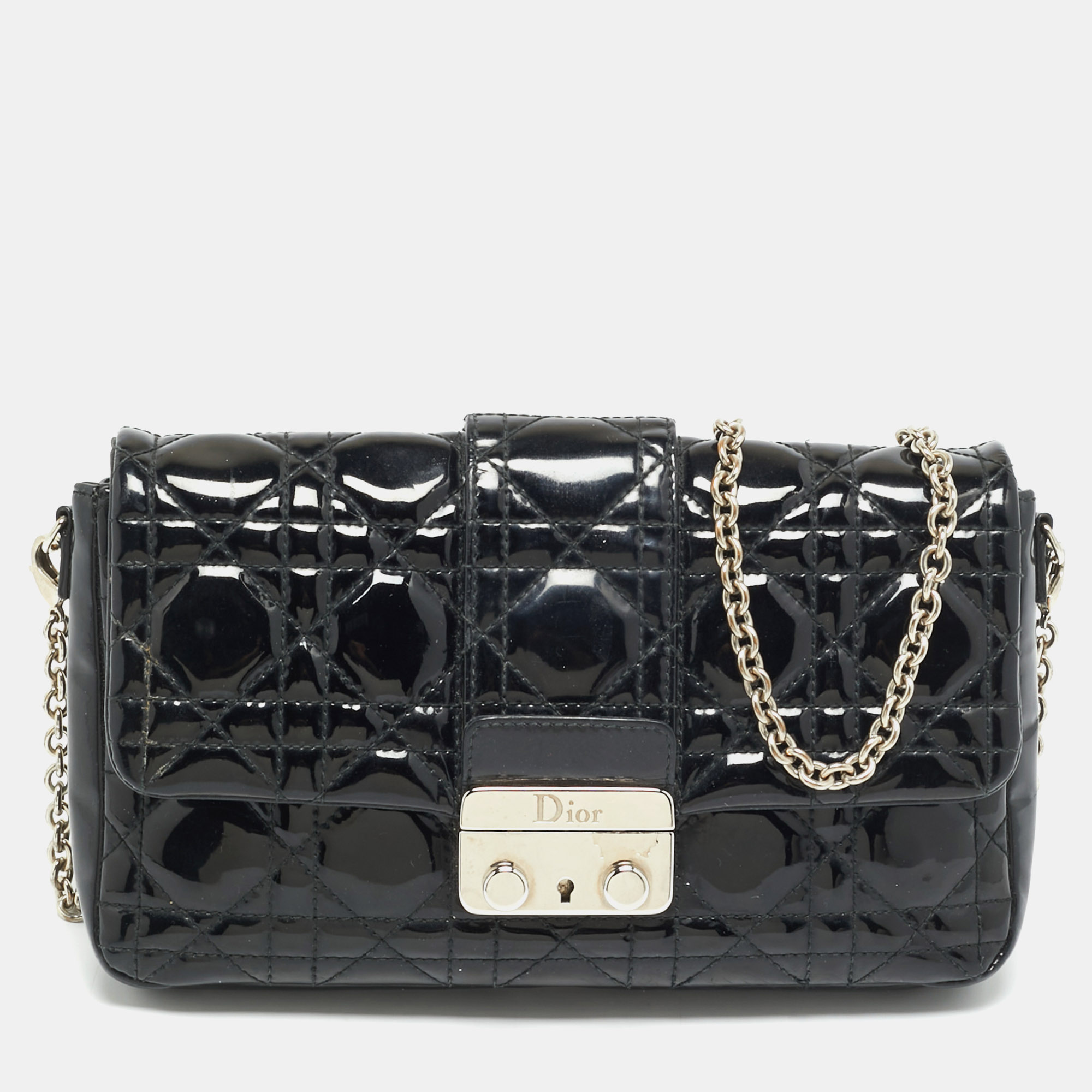 Dior Miss Dior Promenade Black Cannage Patent Leather Chain Crossbody Bag
Dior Miss Dior Promenade Black Cannage Patent Leather Chain Crossbody Bag