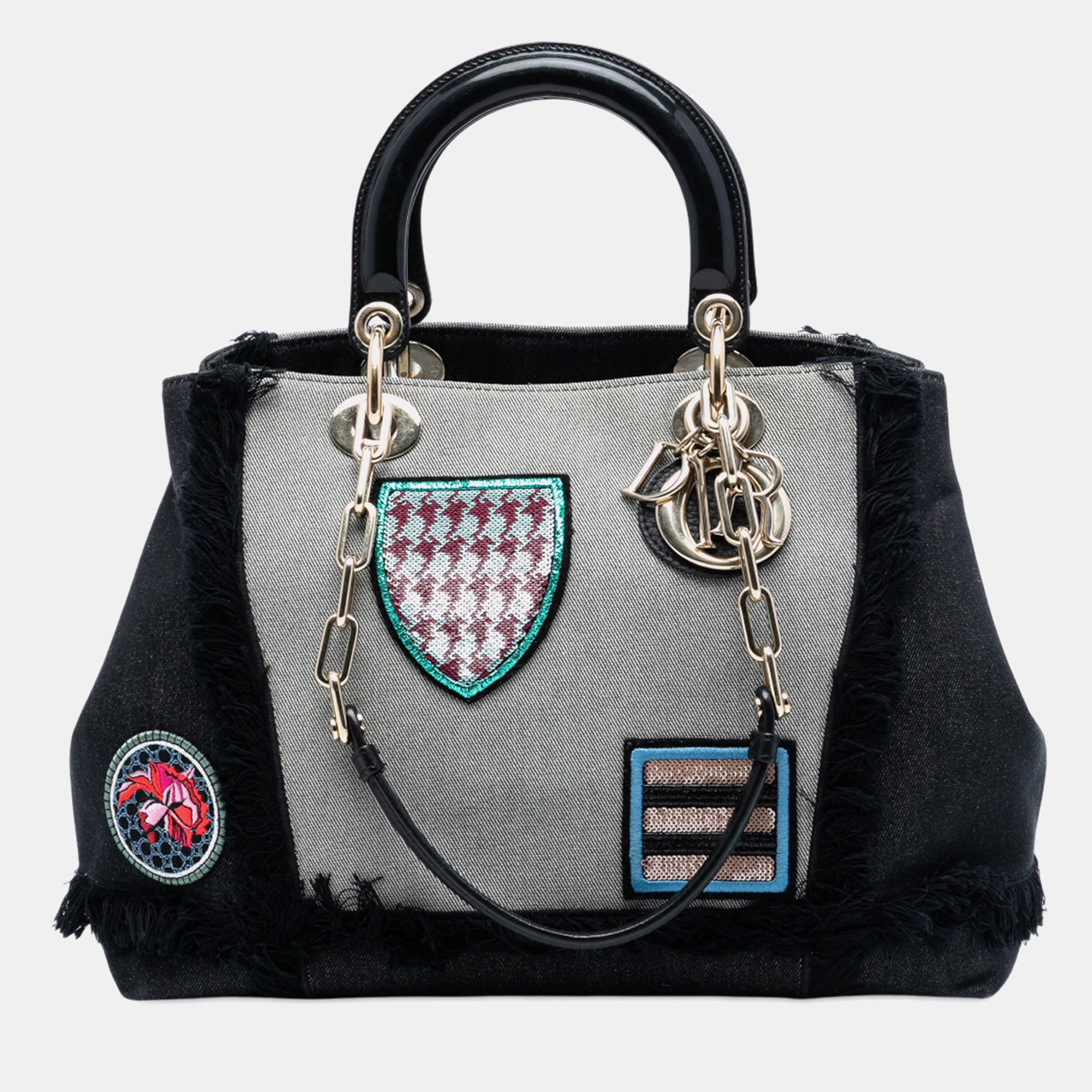 Dior Black Denim Patch D Light Satchel
Dior Black Denim Patch D Light Satchel