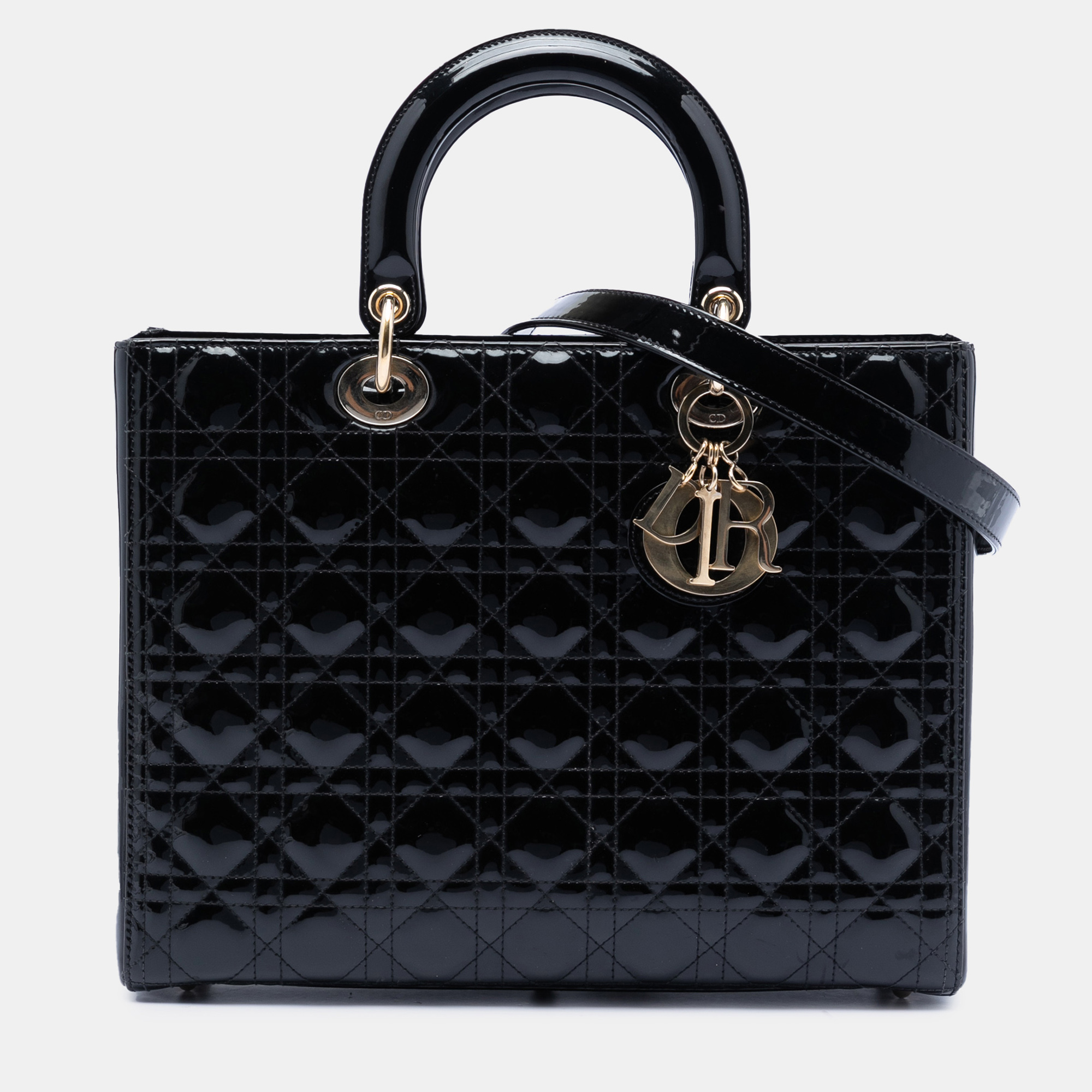 Dior Black Large Patent Cannage Lady Dior
Dior Black Large Patent Cannage Lady Dior