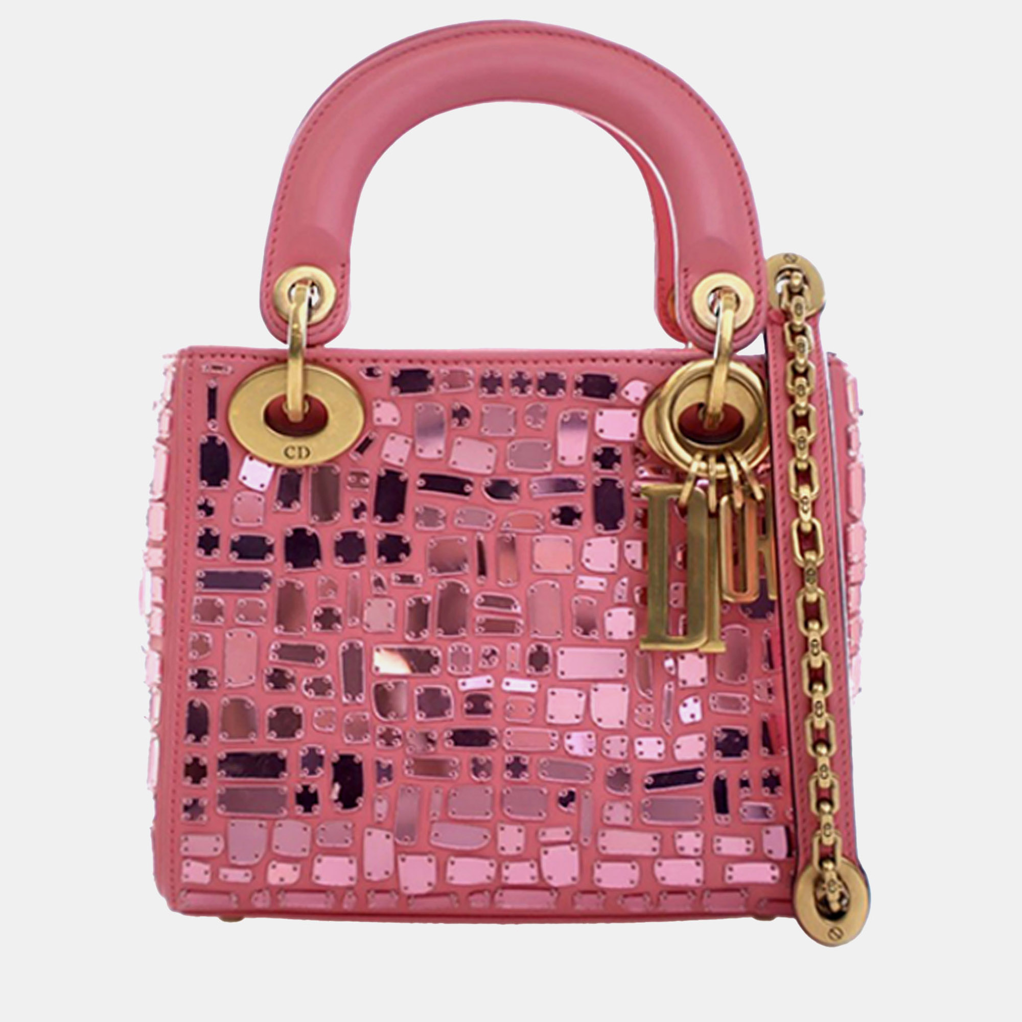 Dior Pink Mini Smooth Calfskin Embroidered Mosaic of Mirrors Lady Dior
Dior Pink Mini Smooth Calfskin Embroidered Mosaic of Mirrors Lady Dior