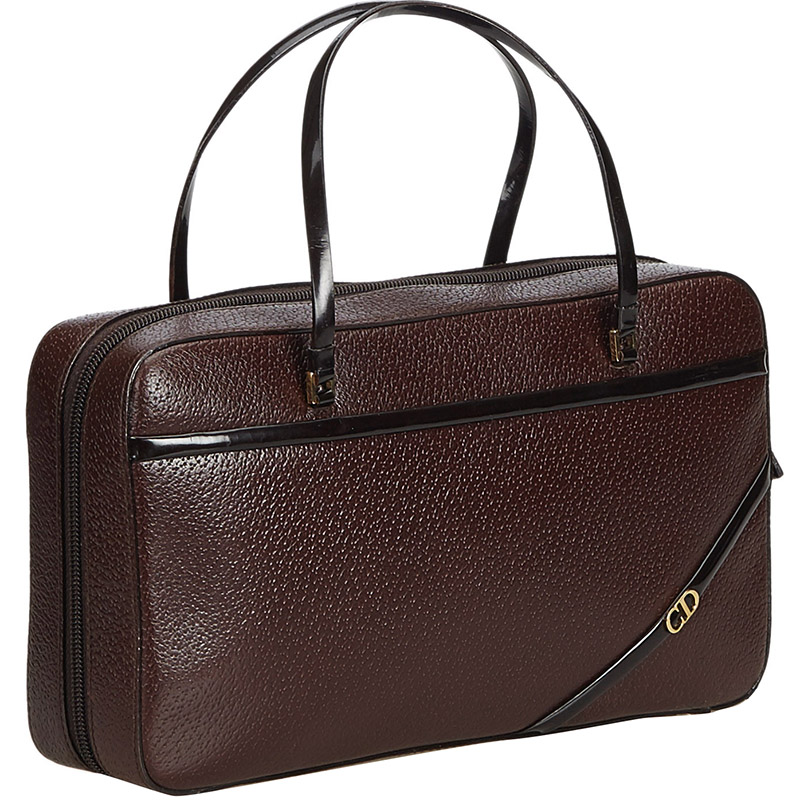 Christian Dior Brown/Black Leather Shoulder Bag 
Christian Dior Brown/Black Leather Shoulder Bag