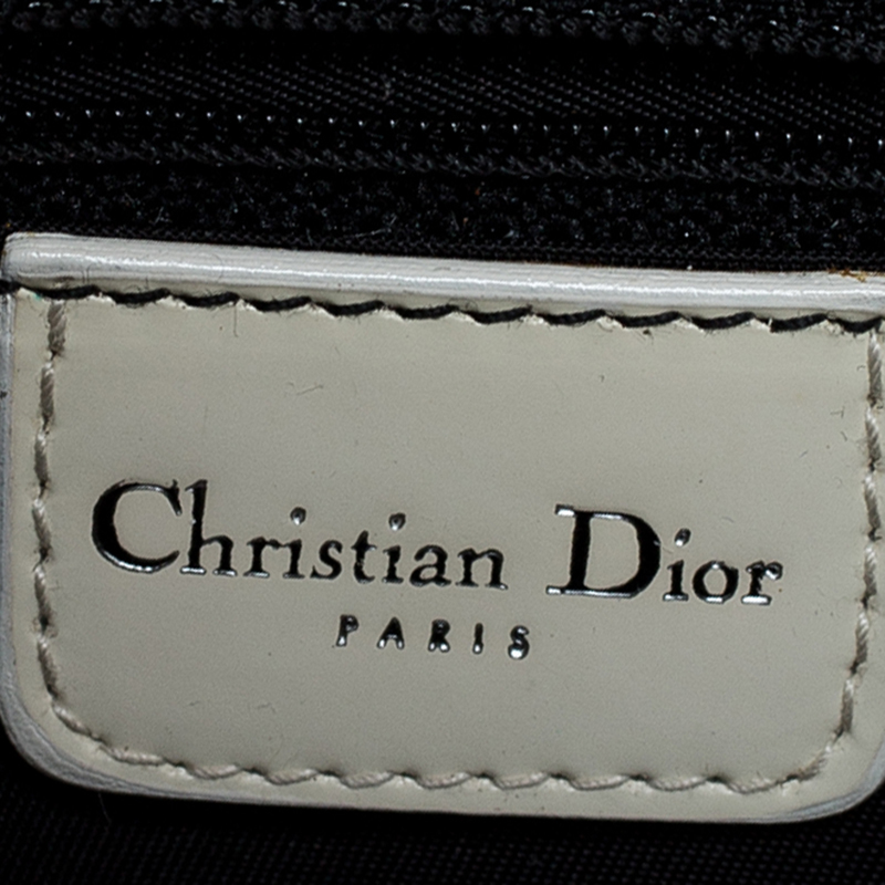 Dior Grey Tweed Limited Edition Beaded Malice Shoulder Bag