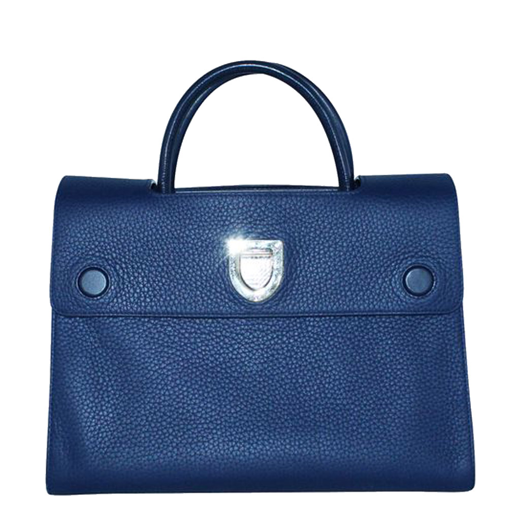 Dior Blue Leather Diorever Medium Bag