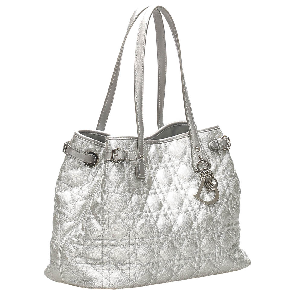 Dior Silver Cannage Panarea Coated Canvas Tote Bag
Dior Silver Cannage Panarea Coated Canvas Tote Bag