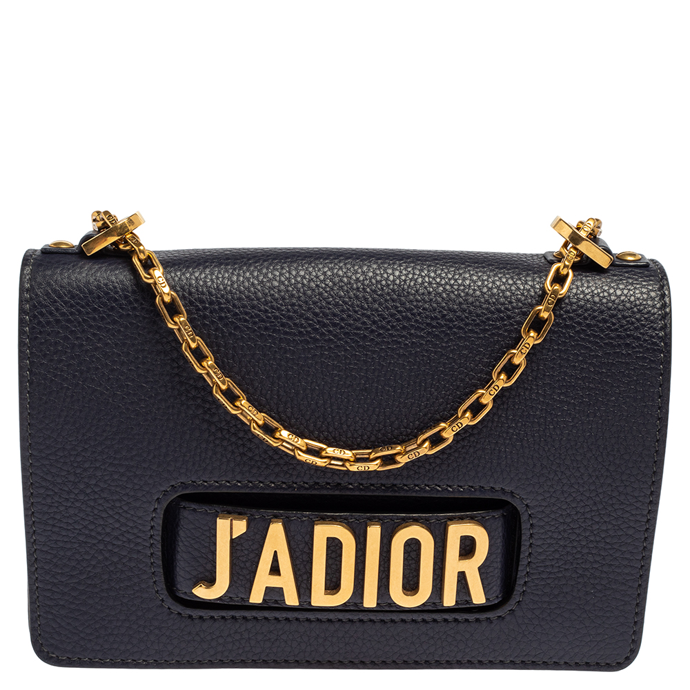 Dior Blue Leather J'adior Flap Shoulder Bag