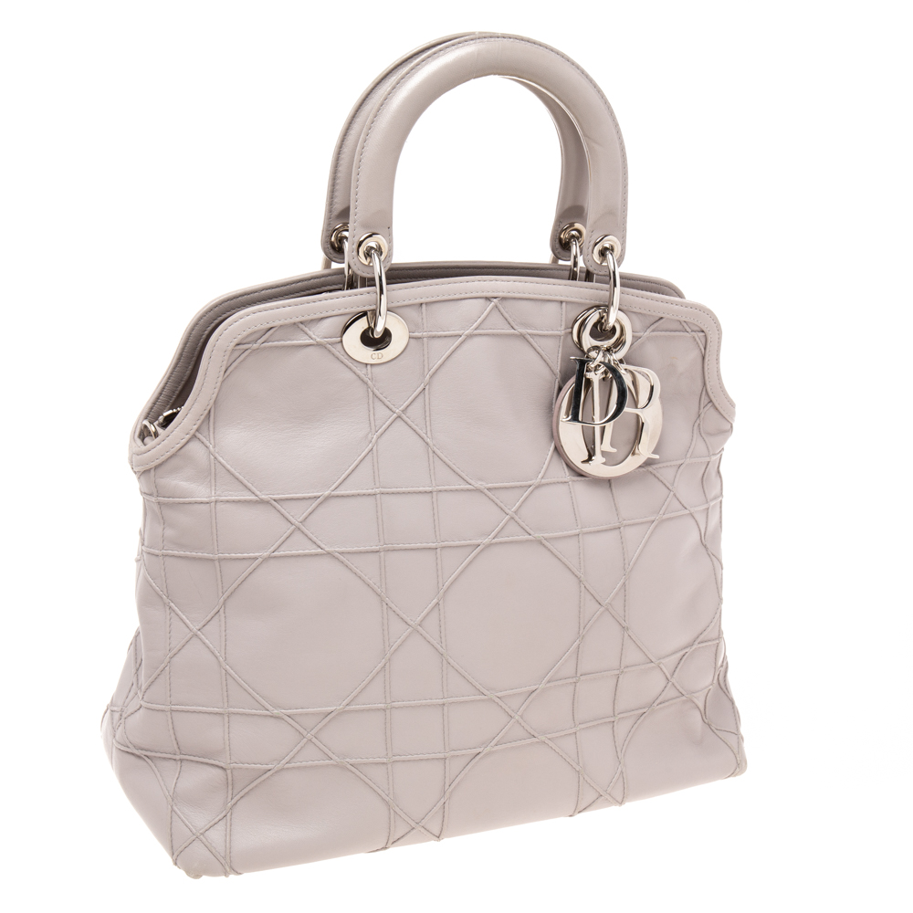 Dior Pale Lilac Cannage Leather Granville Tote
