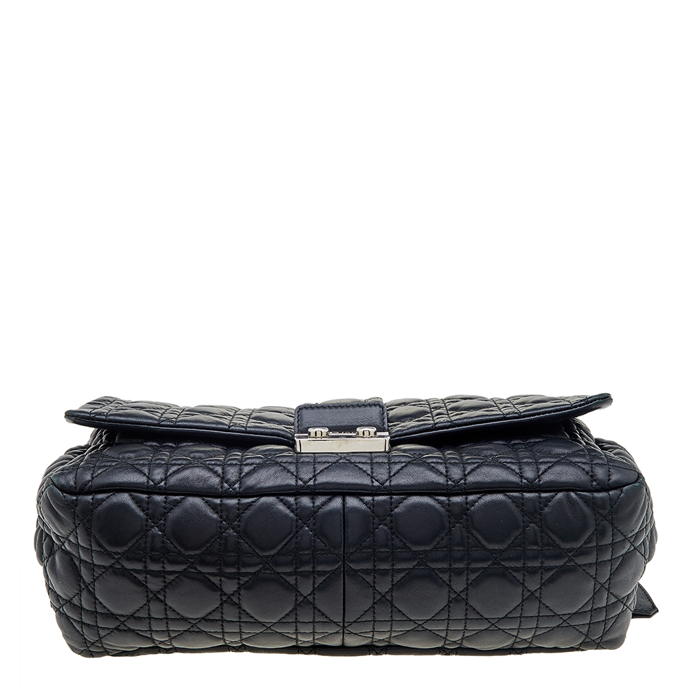 Dior Black Cannage Leather Large Miss Dior Flap Bag