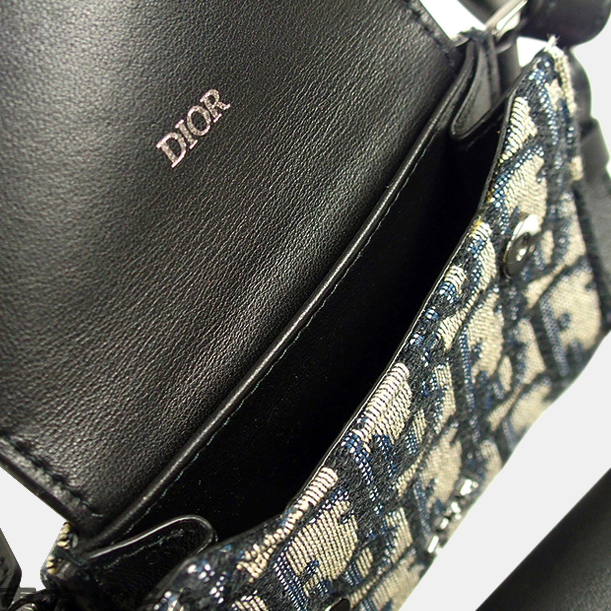 Dior Blue Elite Oblique Wallet Crossbody Bag